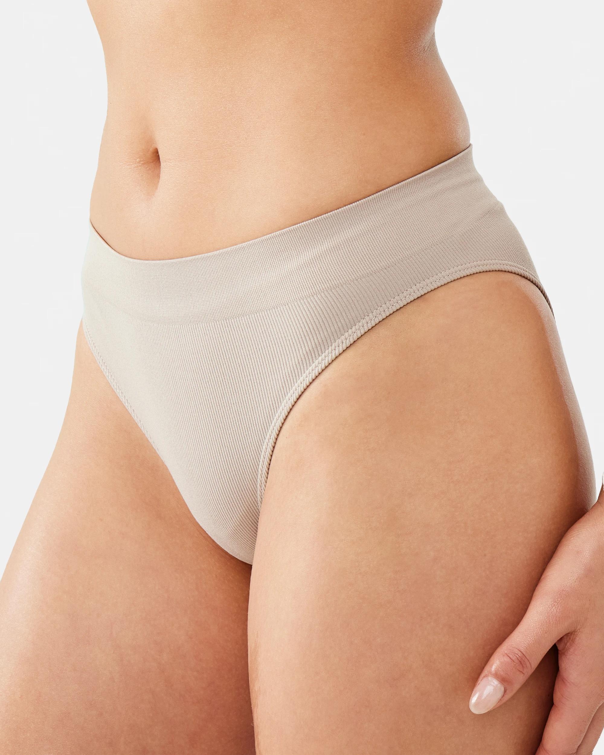 6 3 Pack Seamfree Rib Bikini Briefs Butterfly, 6 of 10