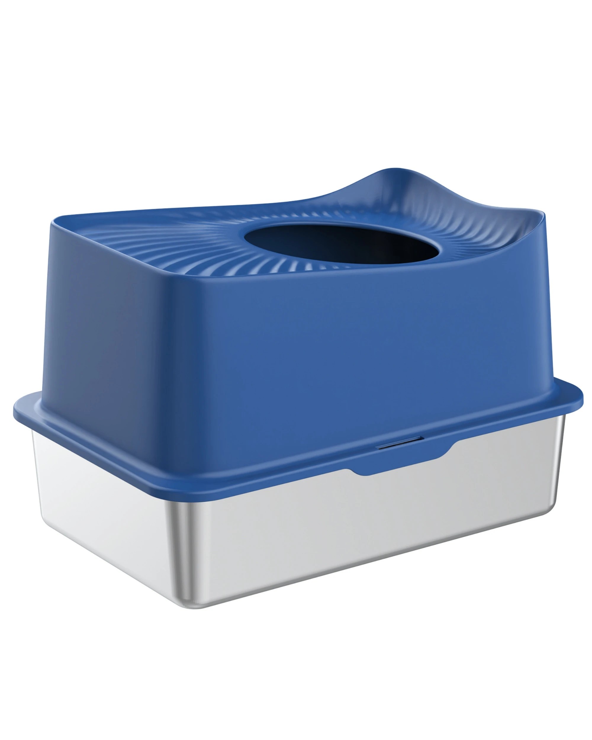 2 Advwin Cat Litter Box Large Stainless Steel High Sided Pet Toilet, 2 of 7