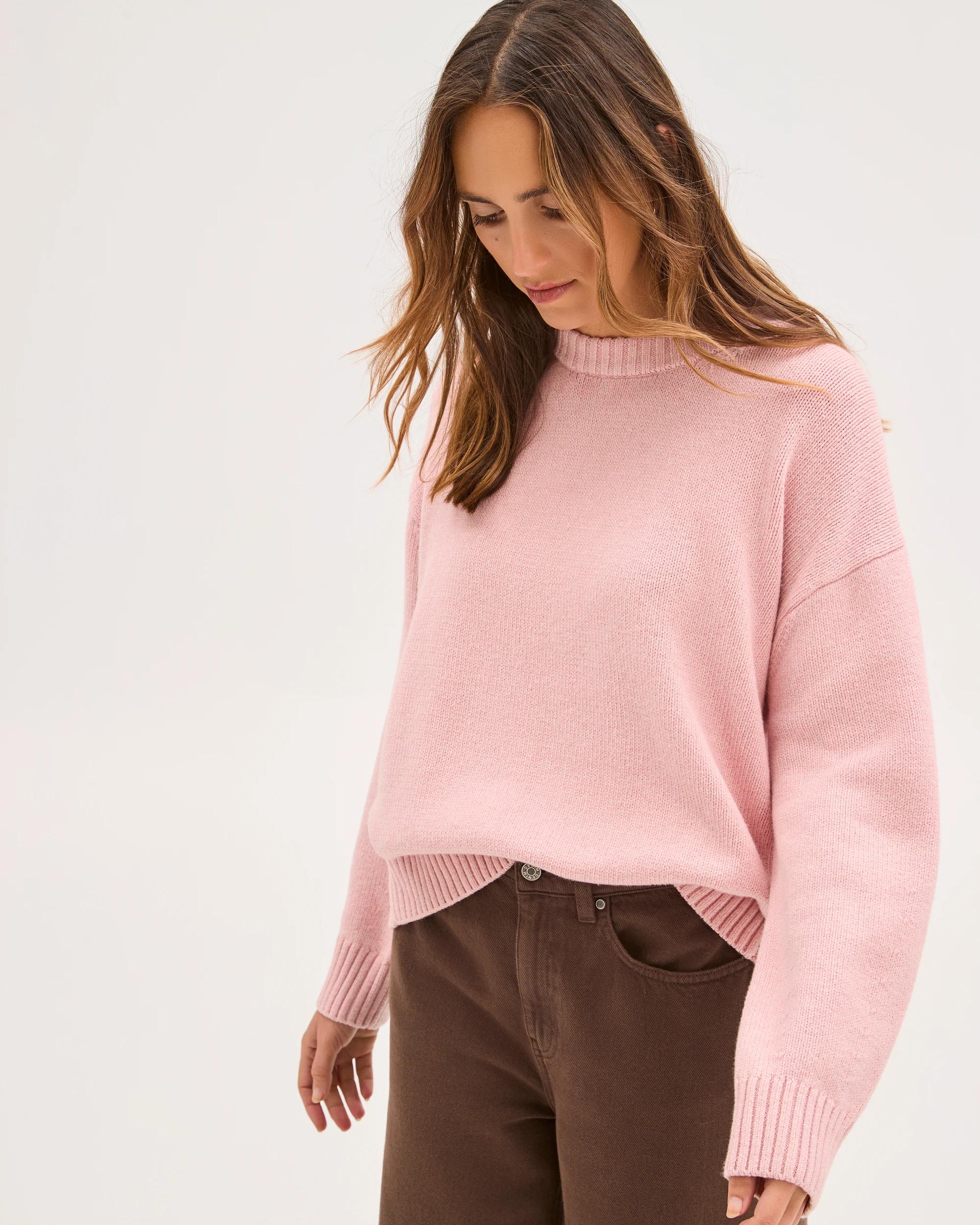 3 Target Woman Australian Cotton Blend Oversized Jumper FAIRY FLOSS, 3 of 8