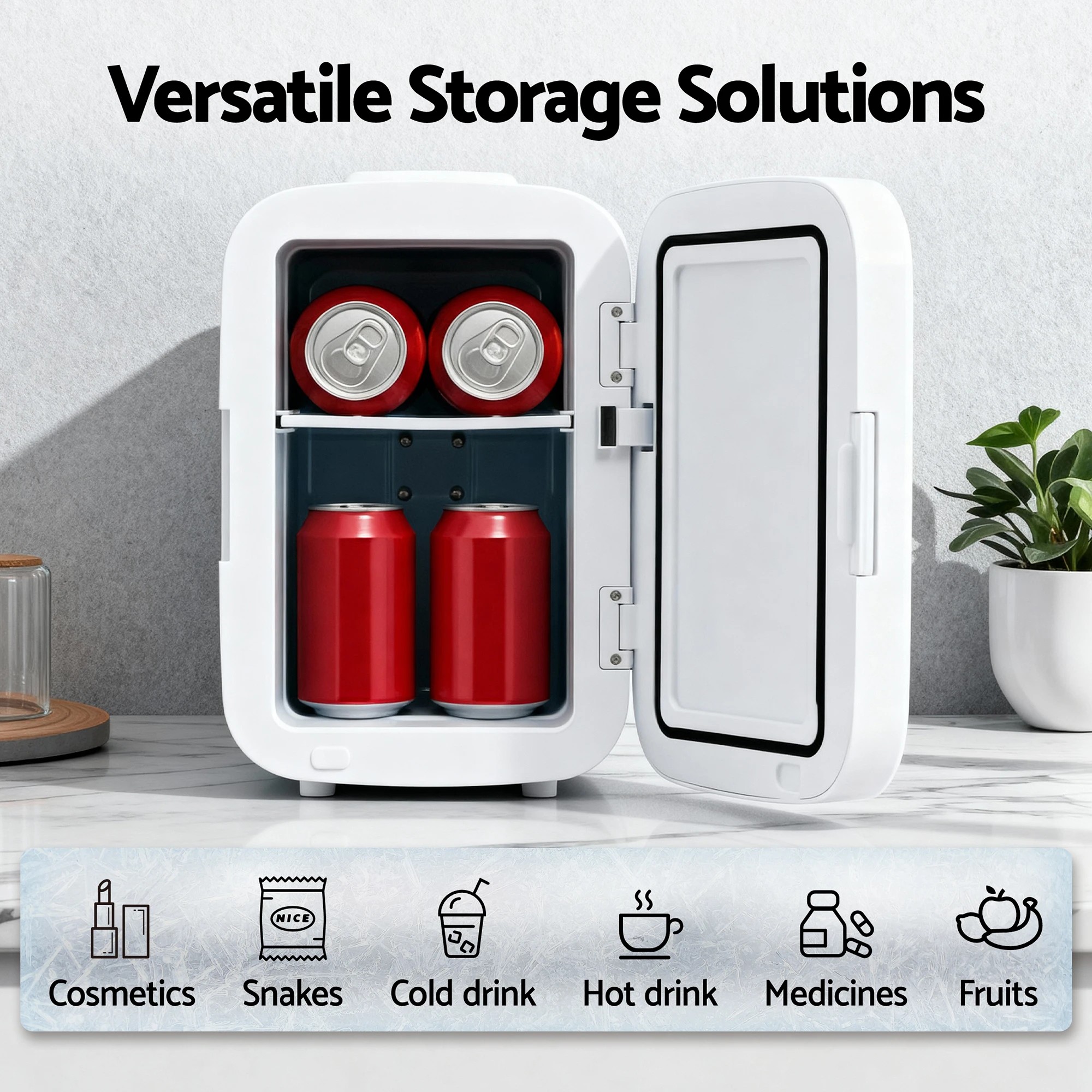 4 Glacio Mini Fridge Portable  Electric Cooler Warmer 12V 220V - White, 4 of 8