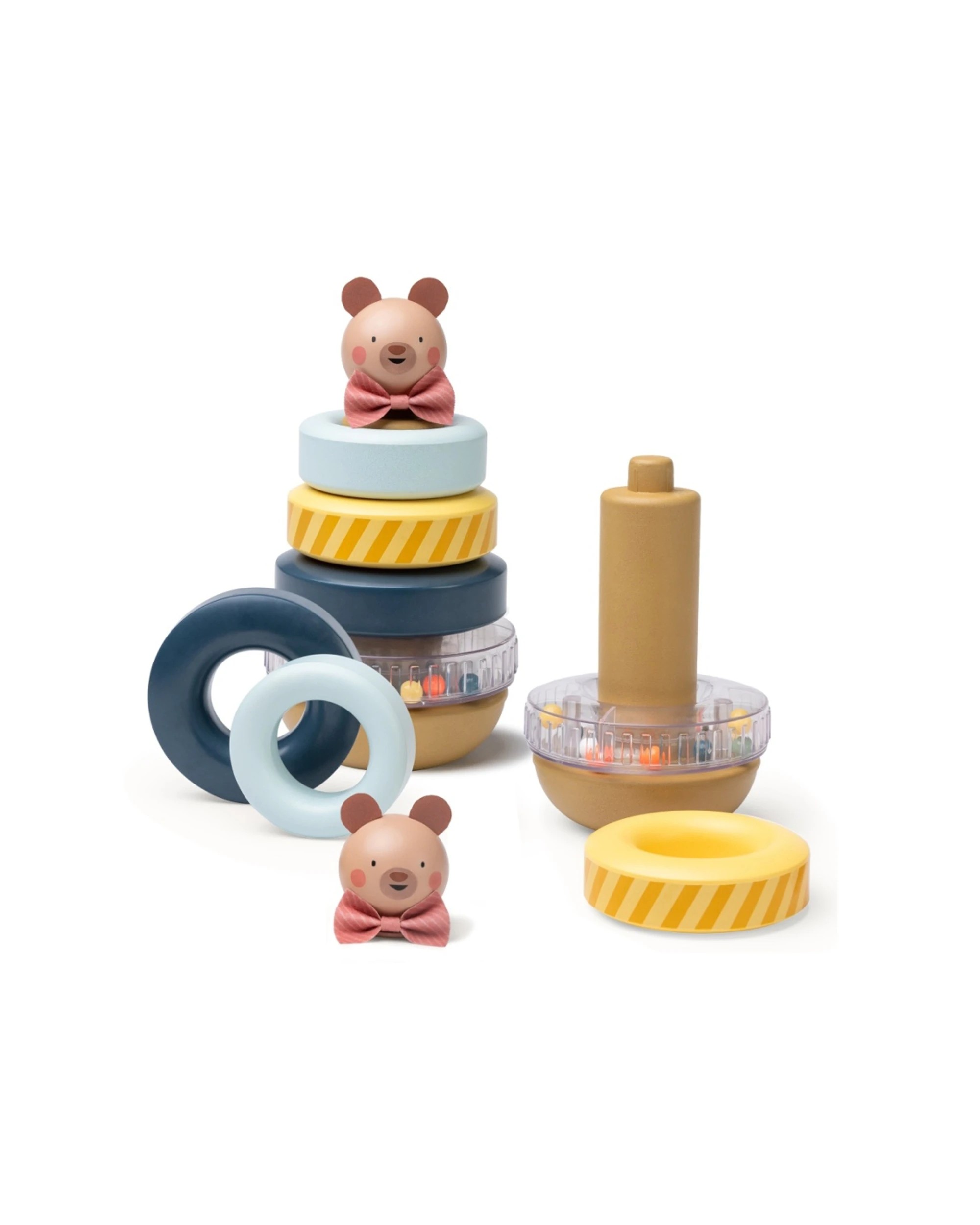 2 Taf Toys Stack A Bear Play Stacking Toy Sensory Rings Rattling Beads - Multi, 2 of 3