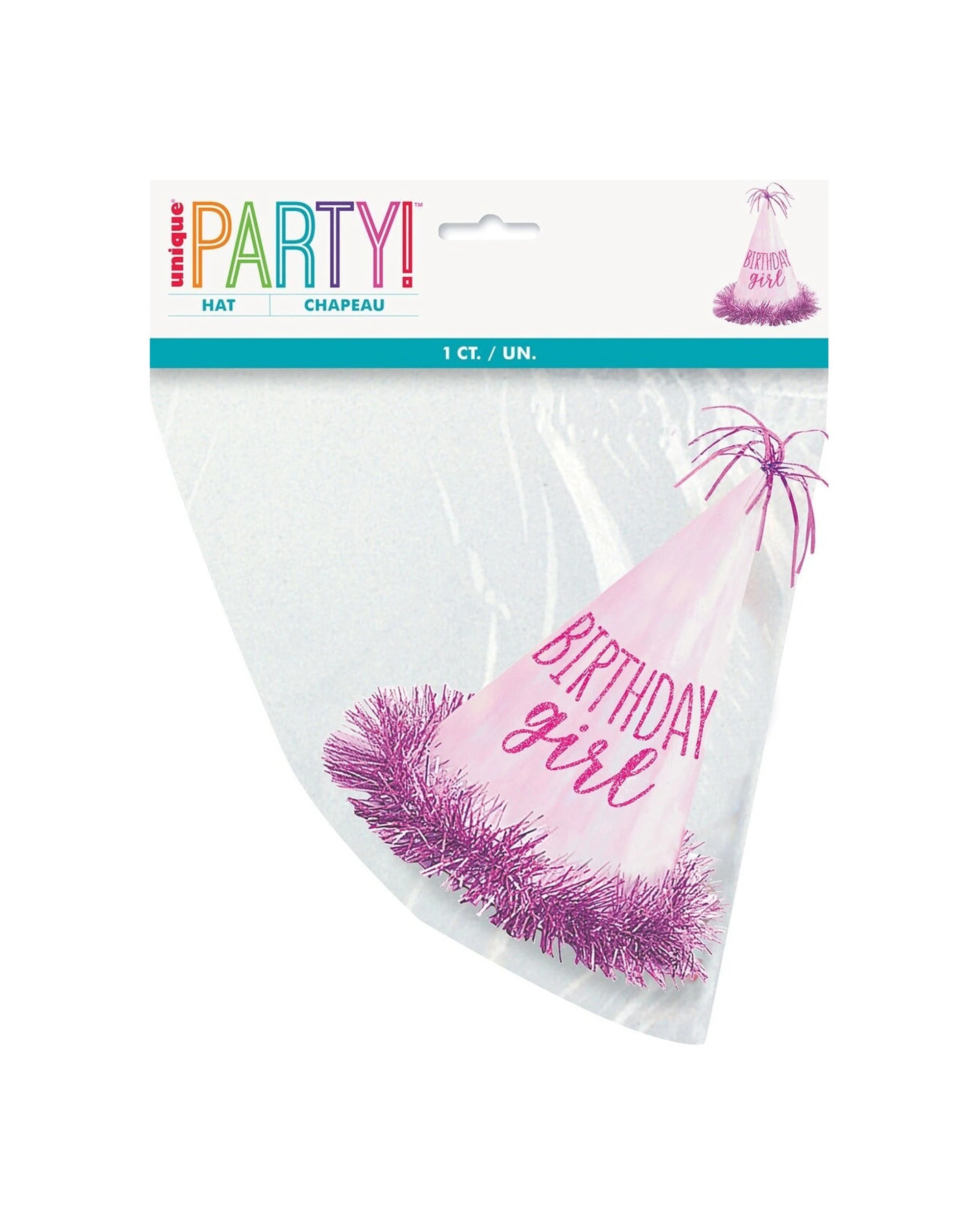 1 Meteor Party Birthday Girl Glitter Hat Supplies Celebration Accessories - Pink, 1 of 1