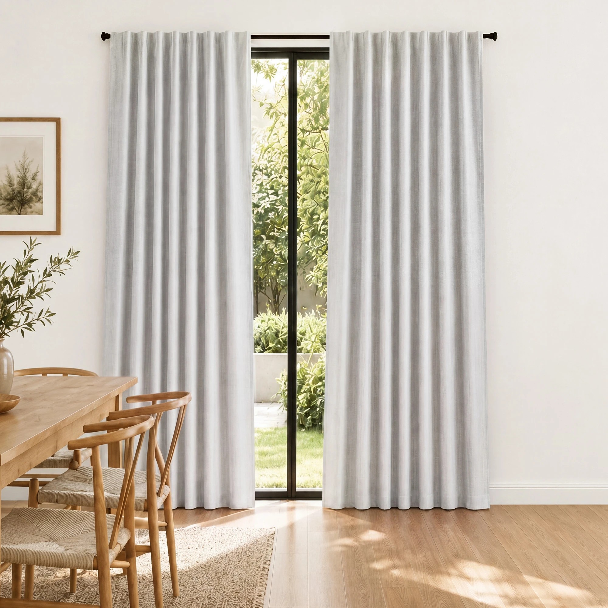 7 Marlow 2 Panels Blackout Curtains Linen Look Curtain Draperies Window Bedroom, 7 of 8