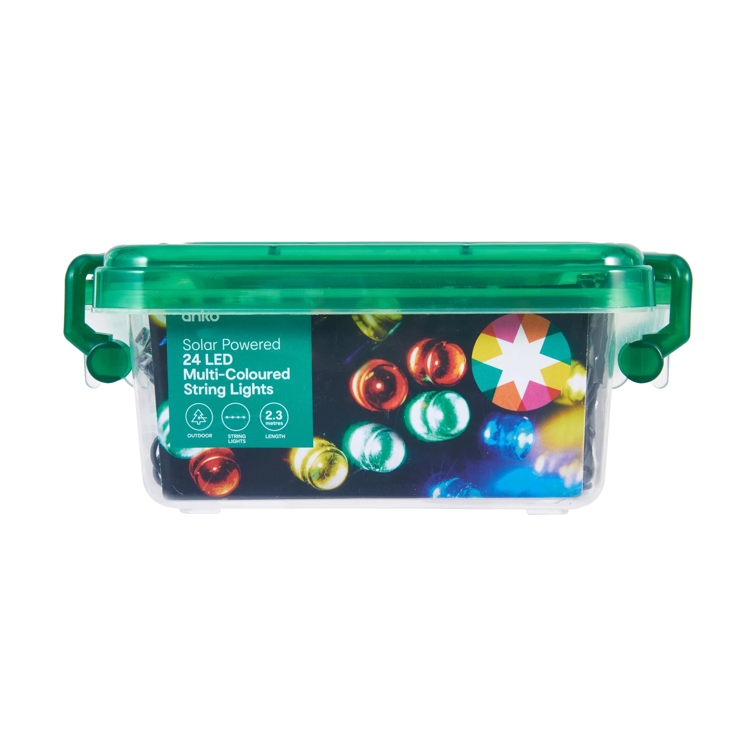 6 Solar Powered 24 LED Multi-Coloured String Lights, 6 of 7