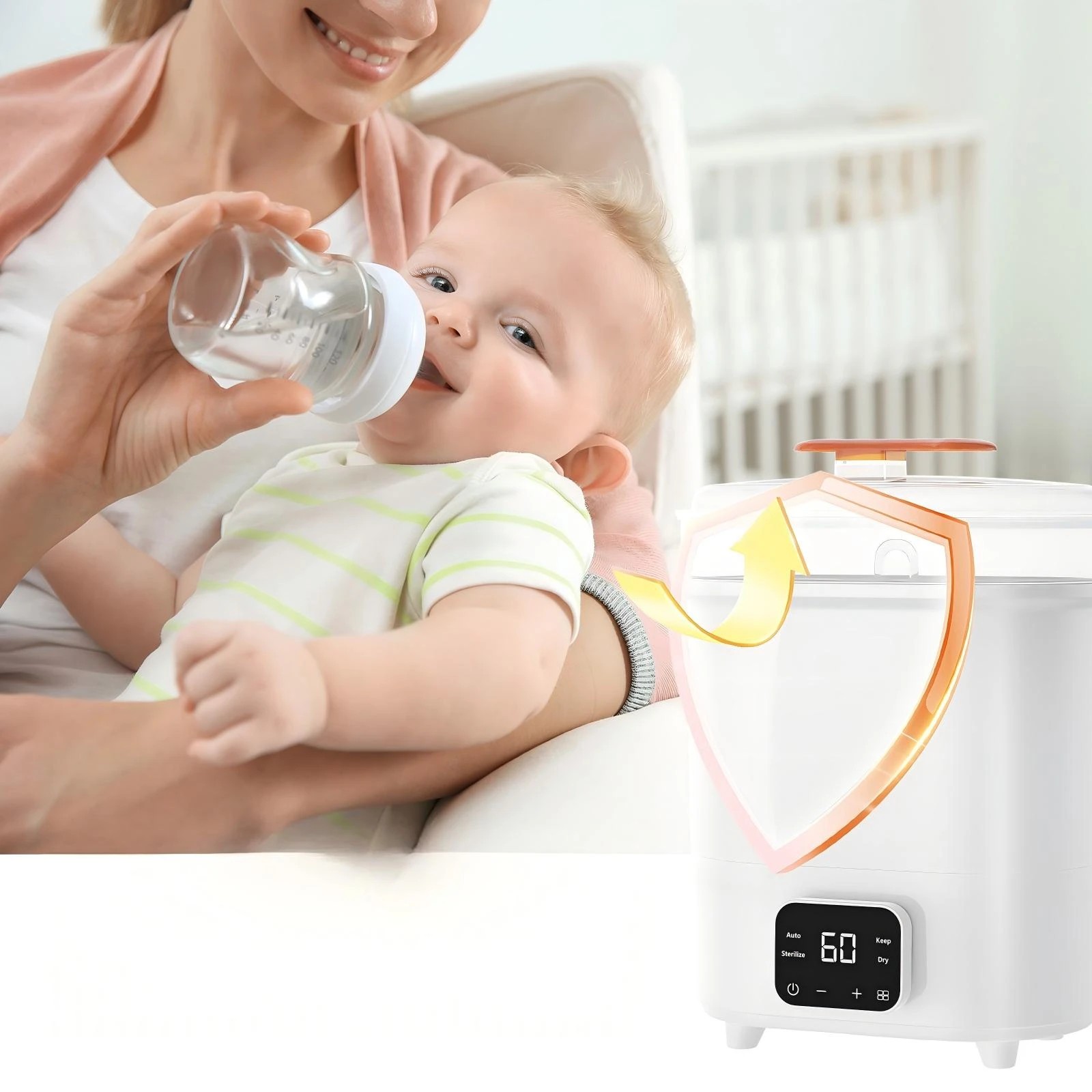 5 Advwin 4-in-1 Baby Bottle Sterilizer and Dryer, Universal Fit For All Baby Items,breast Pump Accessories, 5 of 6