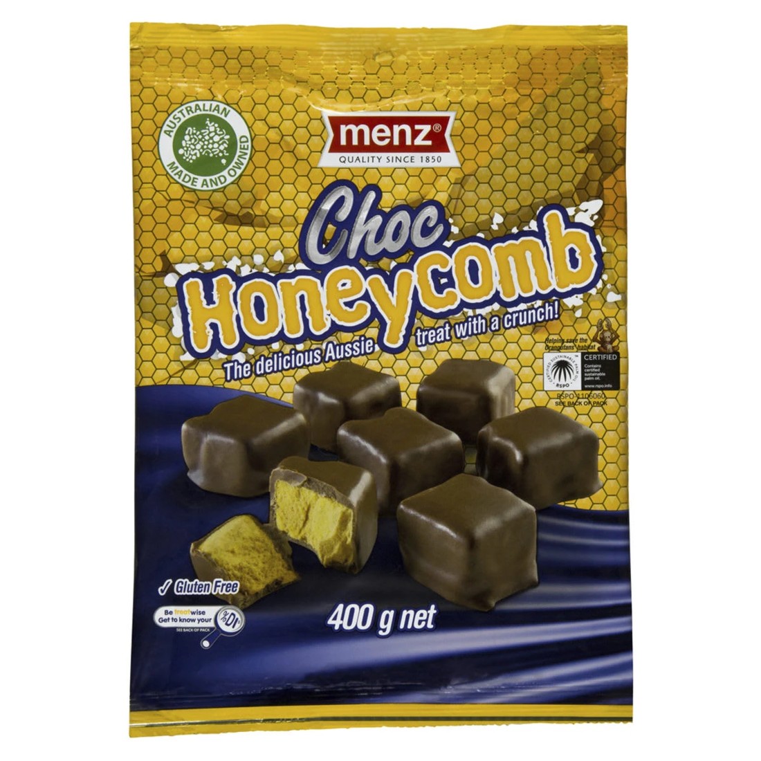 1 Menz Choc Honeycomb Chocolates 400g, 1 of 2