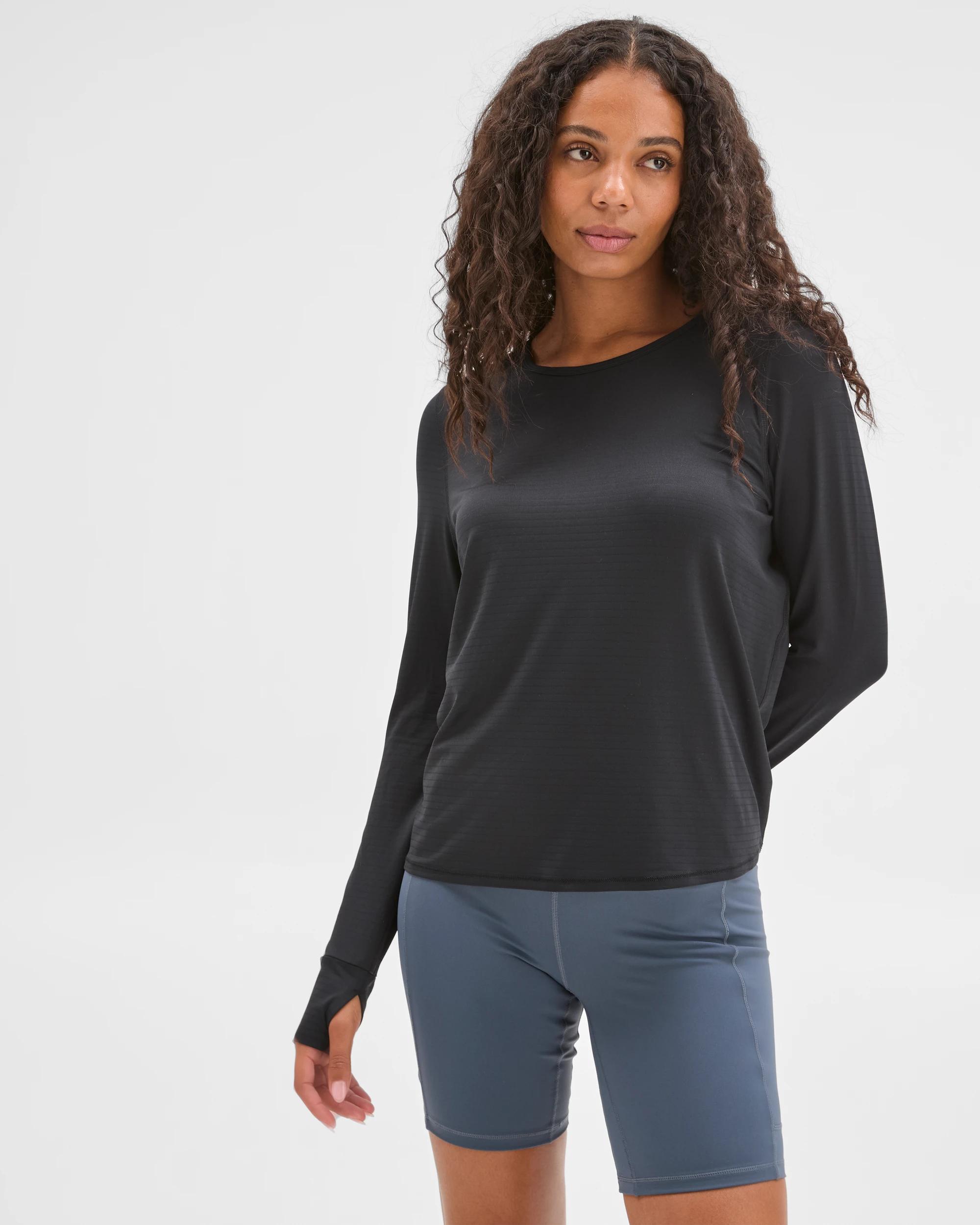 1 Target Active Active Long Sleeve Running T-Shirt BLACK, 1 of 5