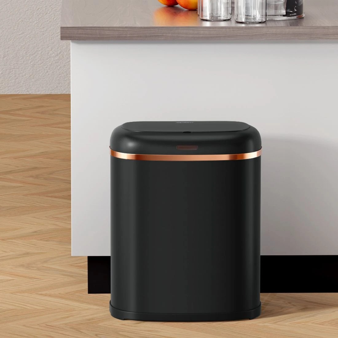 3 Devanti 38L Motion Sensor Bin Rubbish Automatic - Black, 3 of 6