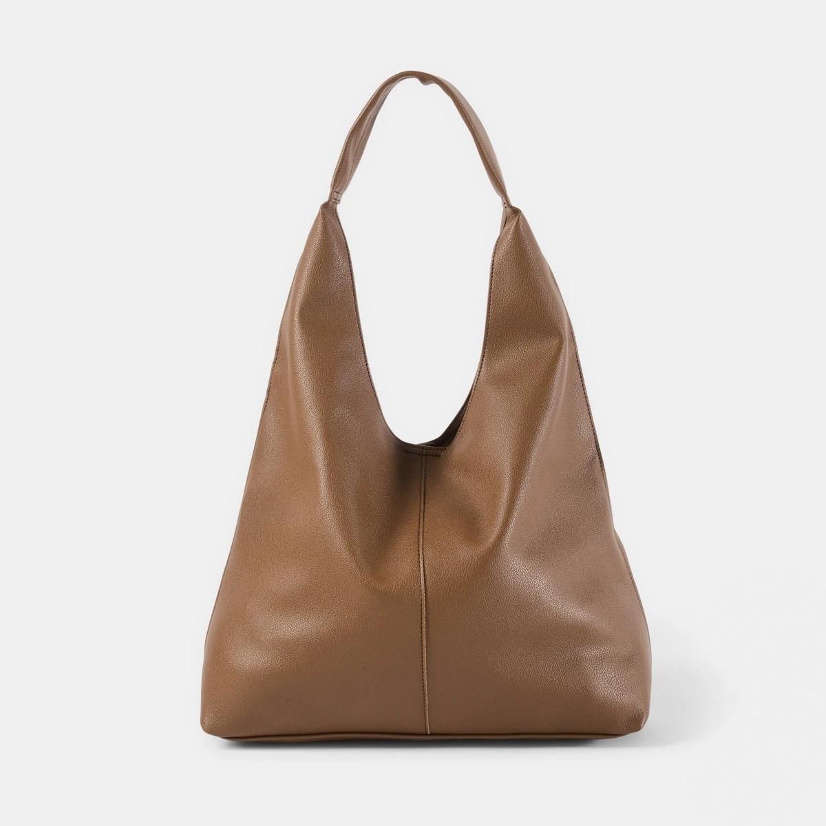 1 Slouchy Shoulder Bag RICH TAN, 1 of 6