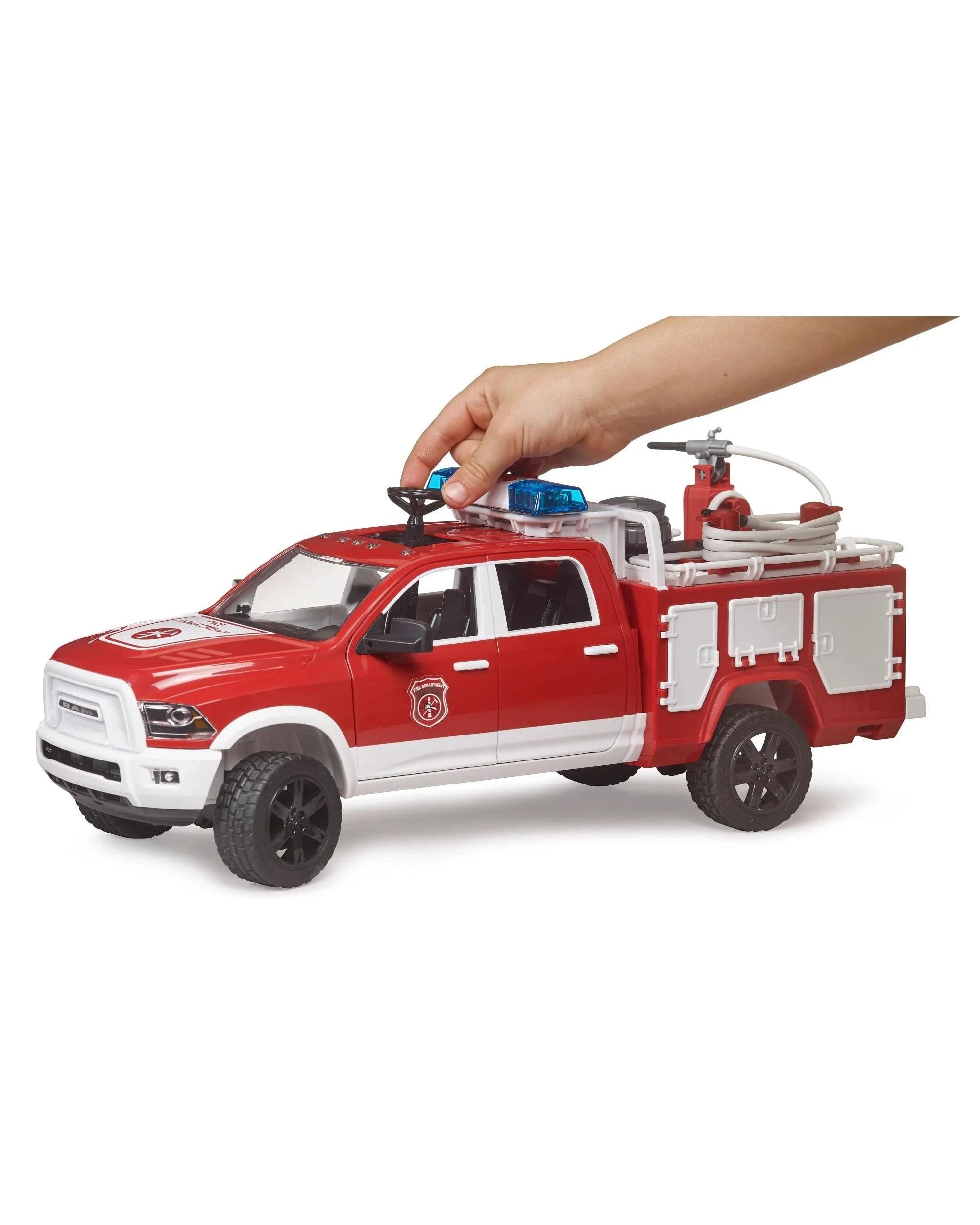 5 Bruder Emergency RAM 2500 Fire Engine Truck with Light and Sound Module - Red, 5 of 9