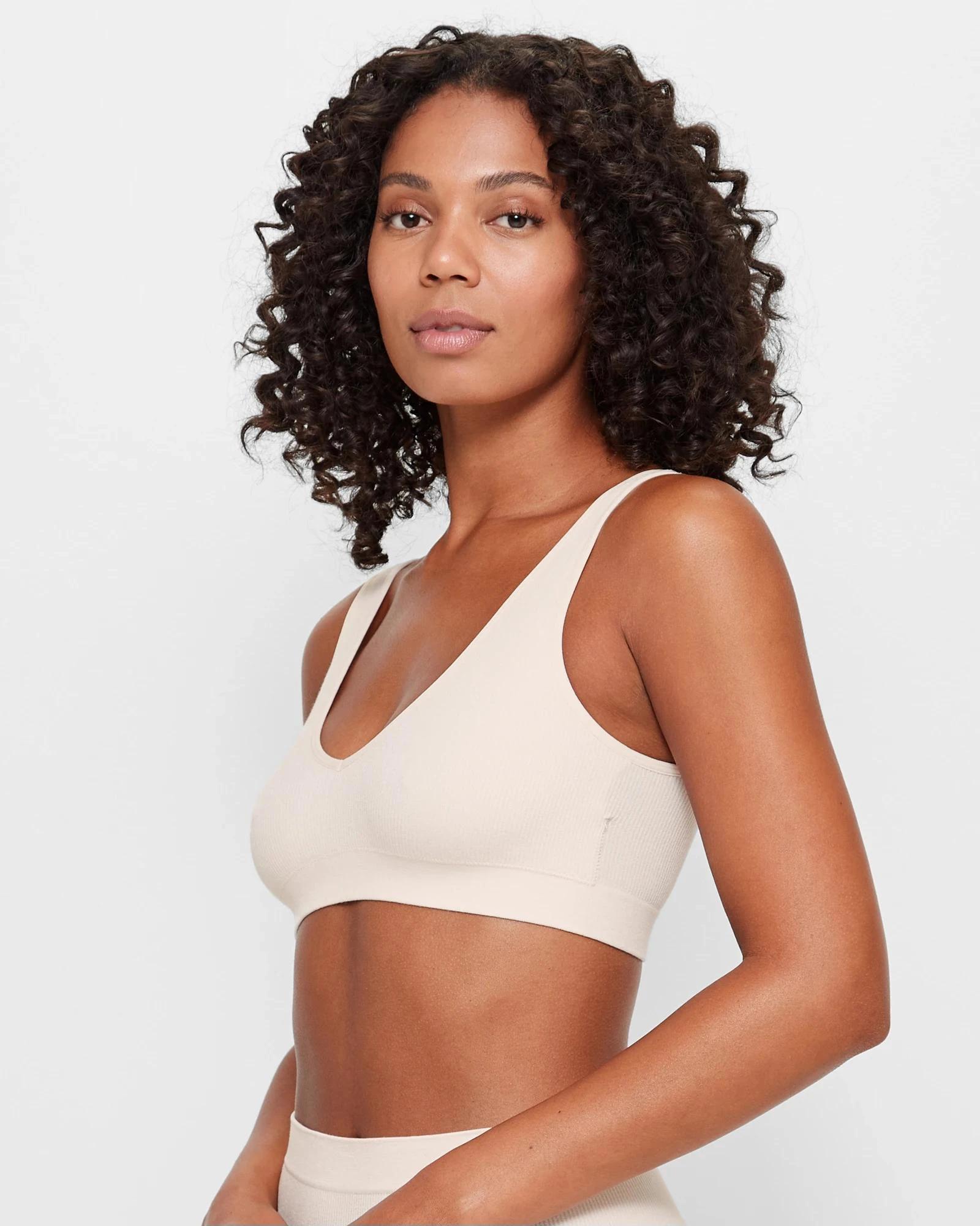 3 Target Bamboo Rib Plunge Crop Top ANGEL WING, 3 of 4
