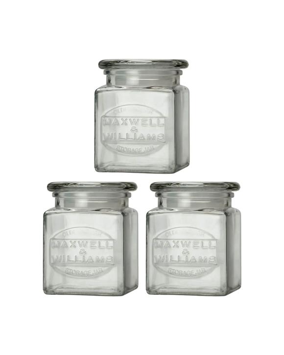 Maxwell & Williams 3PK Olde English Storage Jar 0.5 Litre - Clear