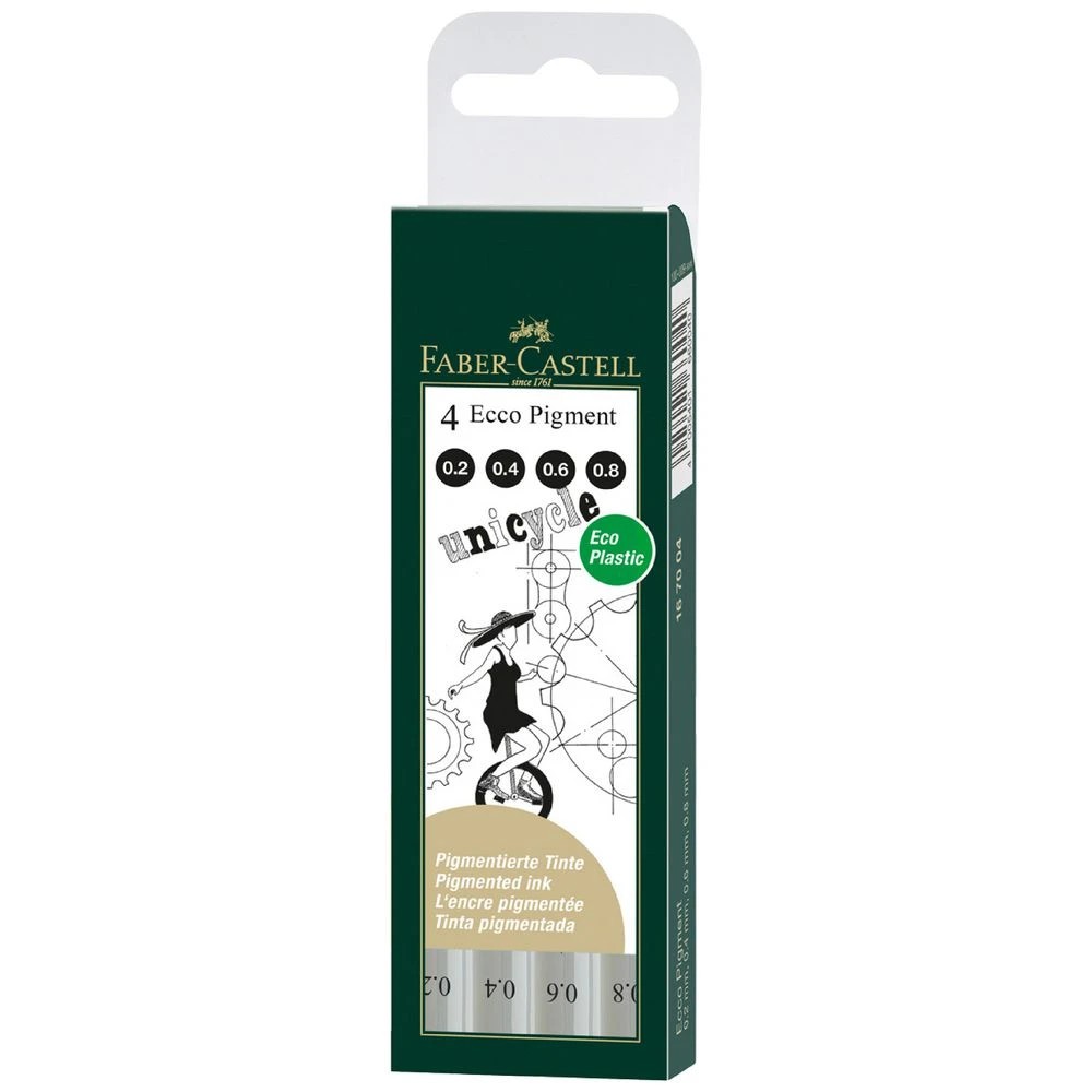 1 Faber-Castell Ecco Pigment Fineliner Evens 4 Pack, 1 of 6