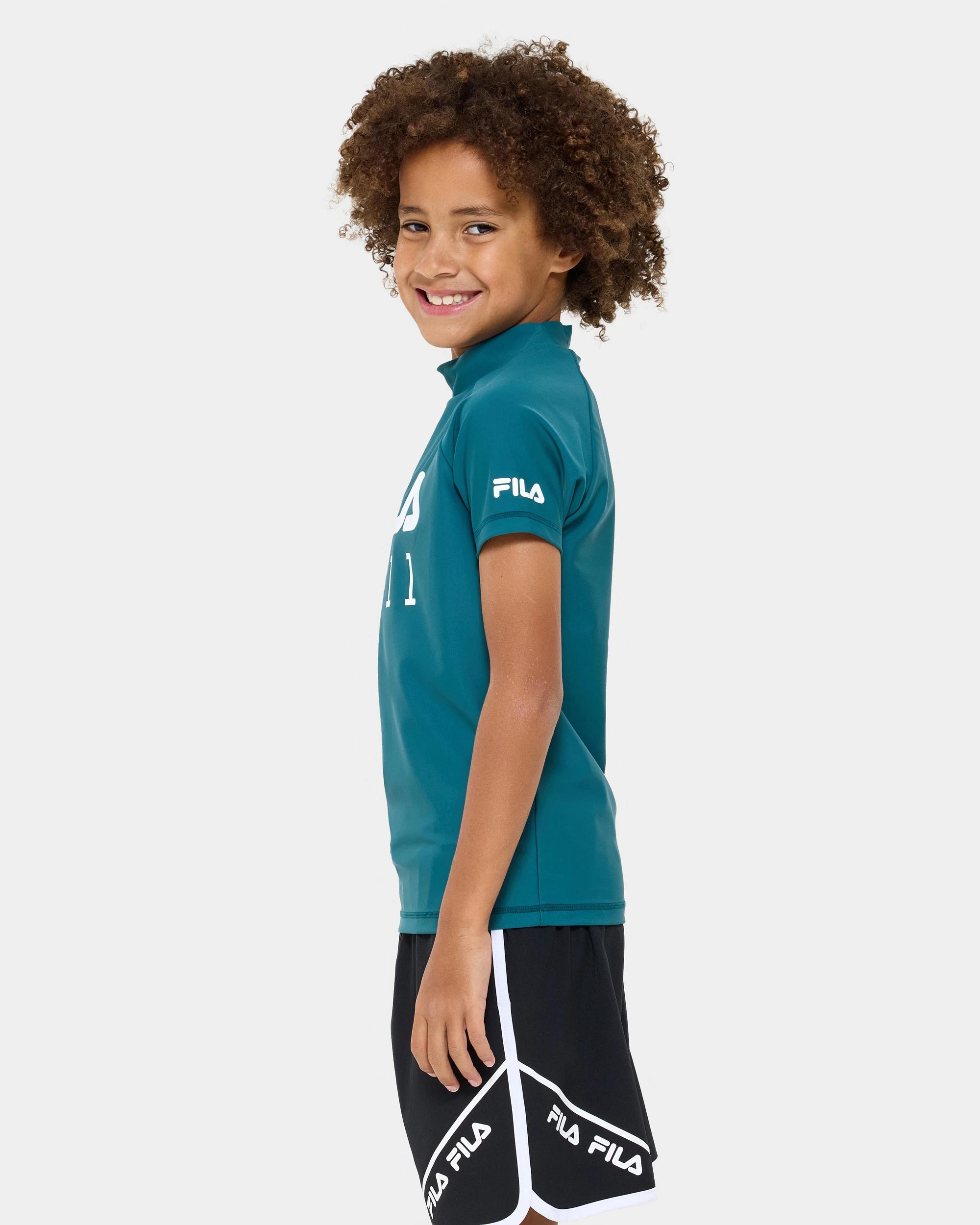 2 Adam Short Sleeve Rash Vest - Fila GREEN, 2 of 6