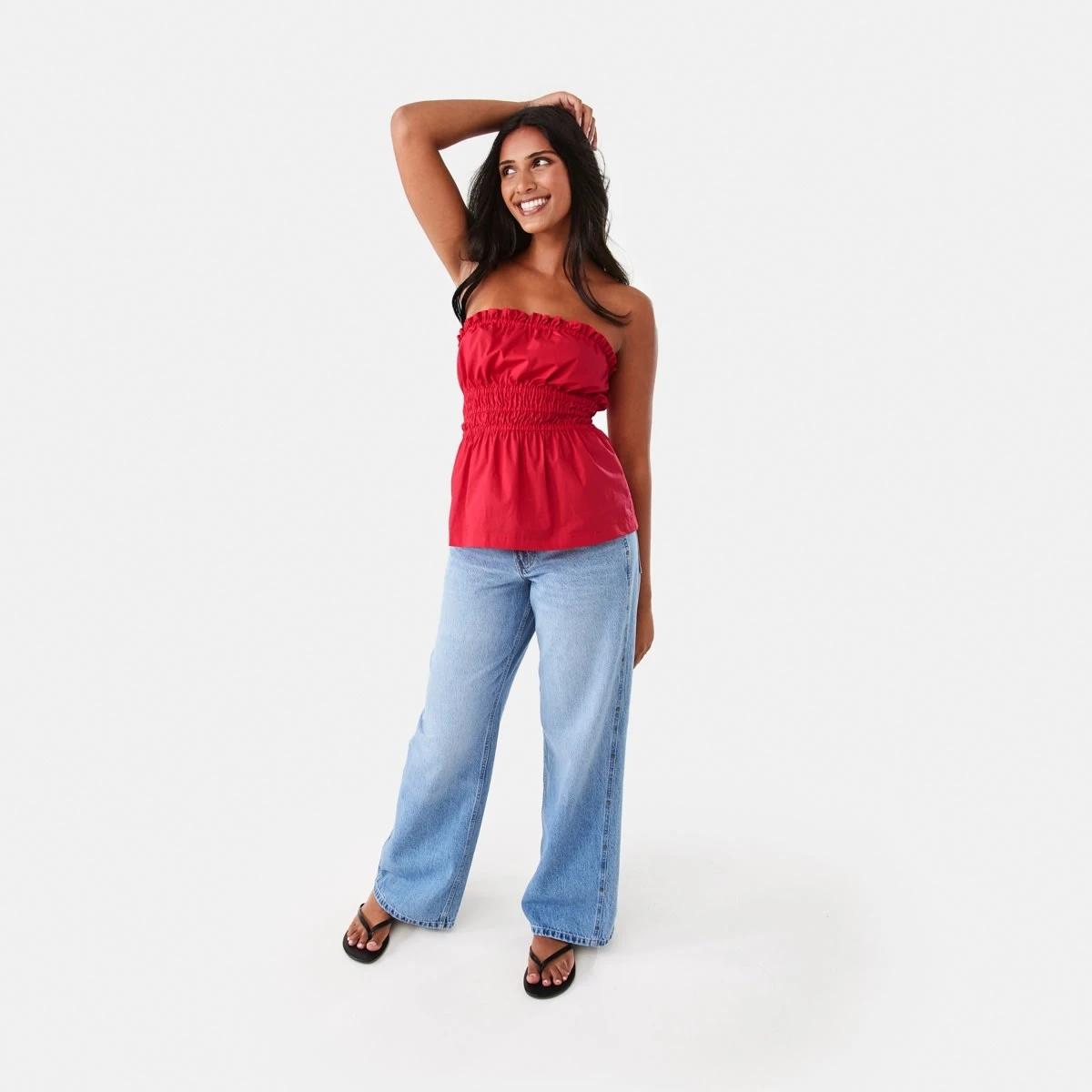 2 Straight Leg Stud Jeans Mid Wash, 2 of 9