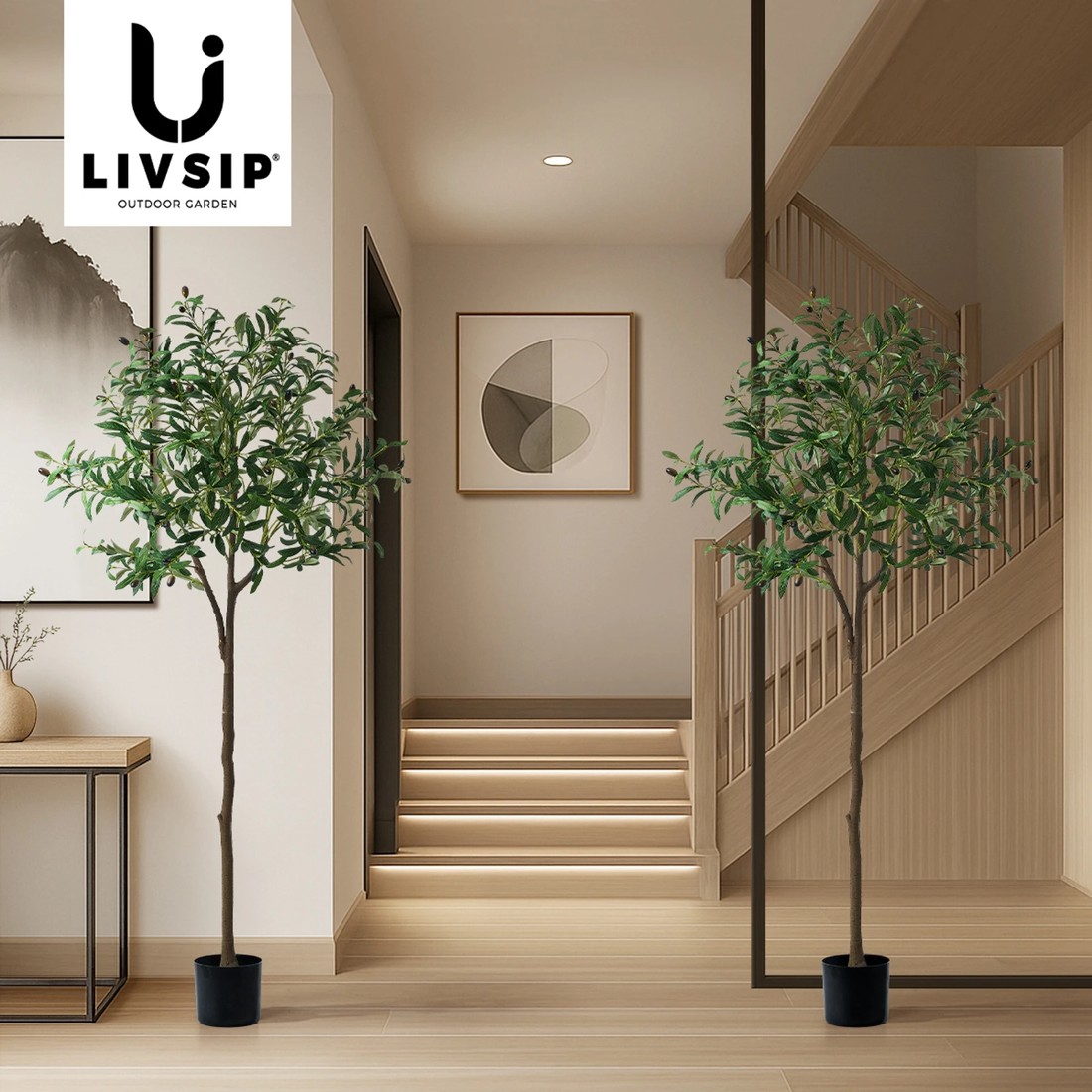 6 Livsip 2 Pack Artificial Olive Tree 150cm Faux Potted Plants - Green, 6 of 10
