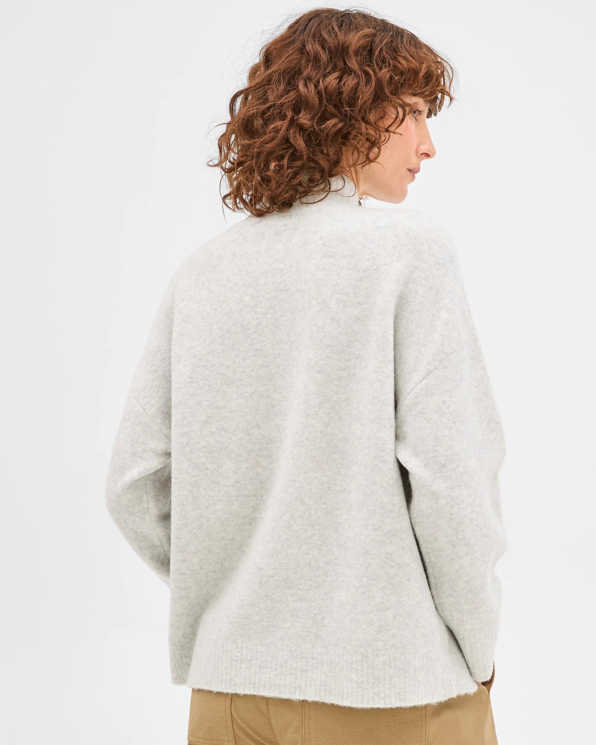 5 Target Woman Super Soft Mock Neck Jumper LIGHT GREY MARLE, 5 of 7
