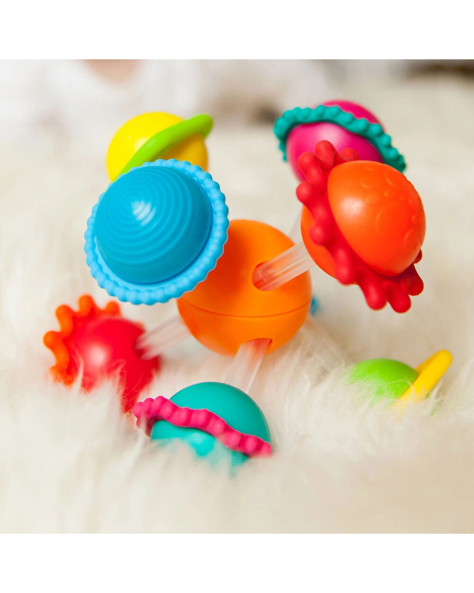 6 Fat Brain Toy Co. Wimzle Ball Sensory Toy Textured Spheres For Babies - Multi, 6 of 7