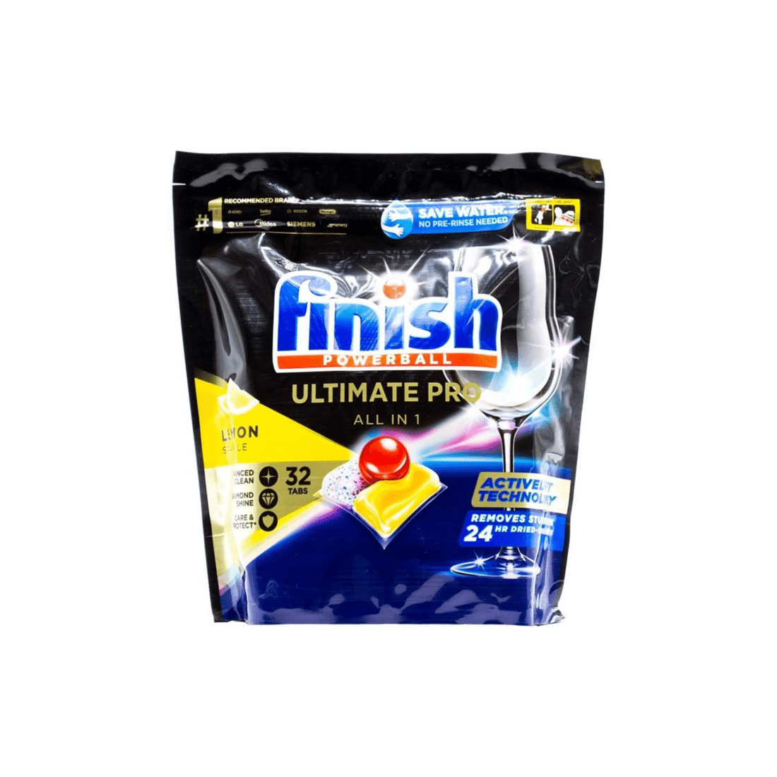 2 Finish Powerball Ultimate Pro All-In-1 Dishwasher Tabs 128pc Lemon Scent, 2 of 3