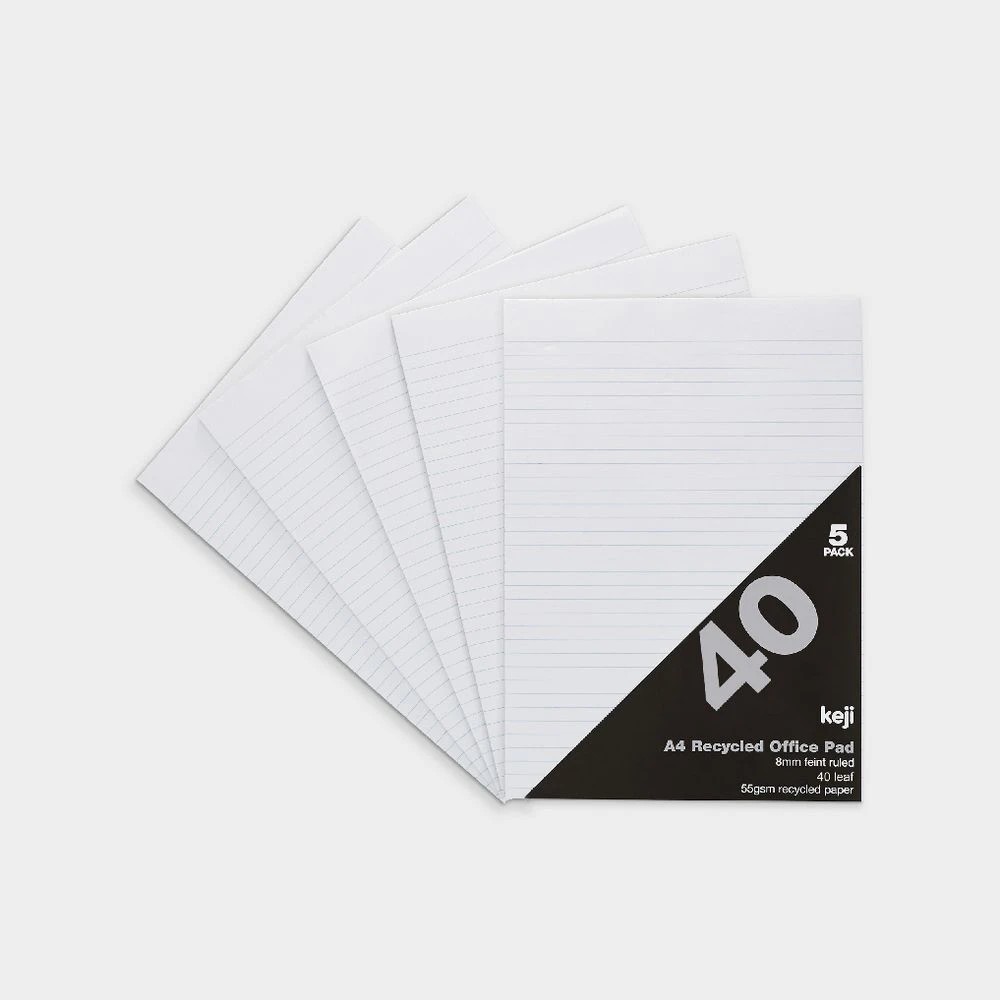 3 Keji A4 Ruled Office Pad 40 Leaf 5 Pack, 3 of 3