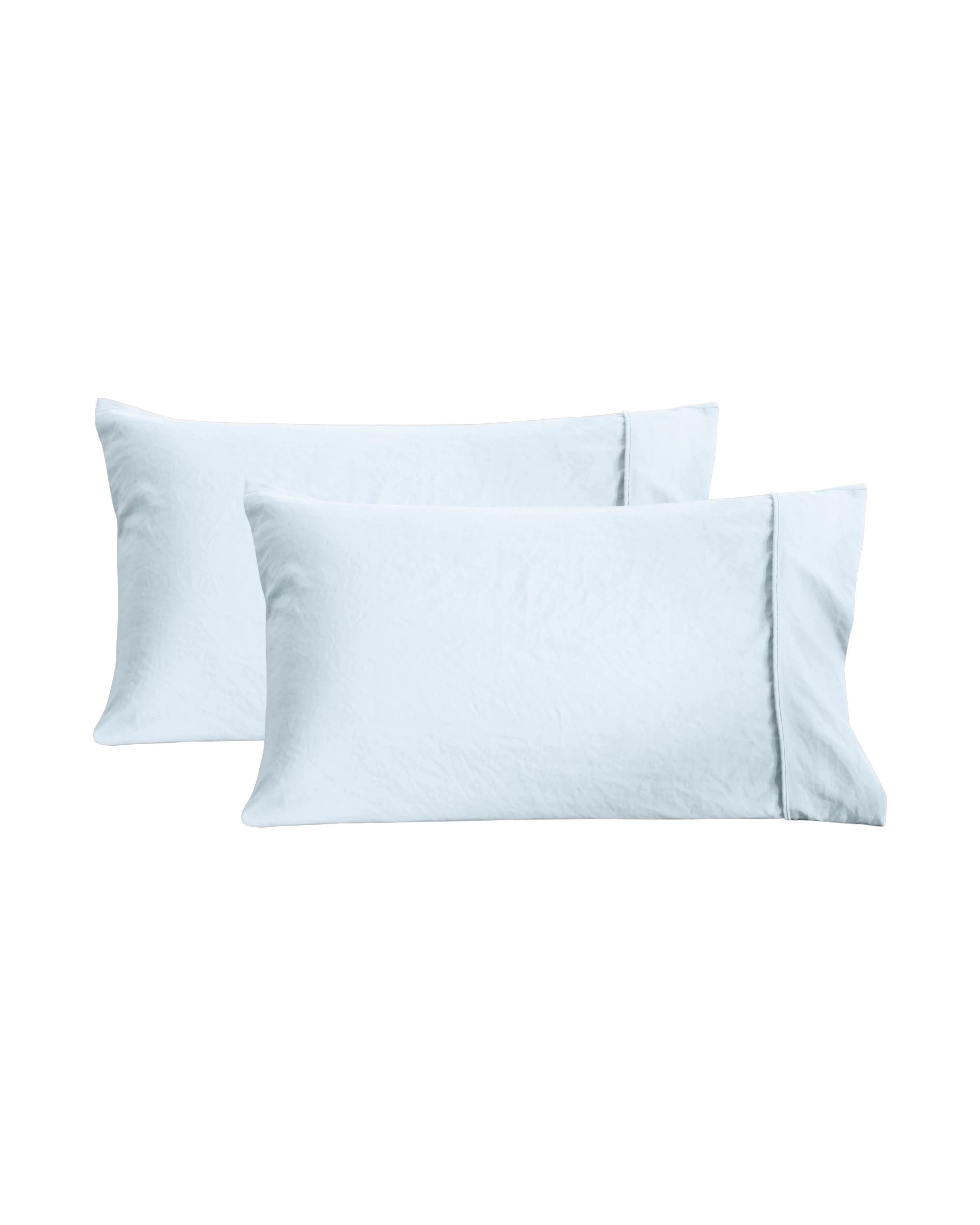 6 Dreamaker Superfine Washed Microfibre Standard Pillowcase Twin Pack - Ice Blue, 6 of 6