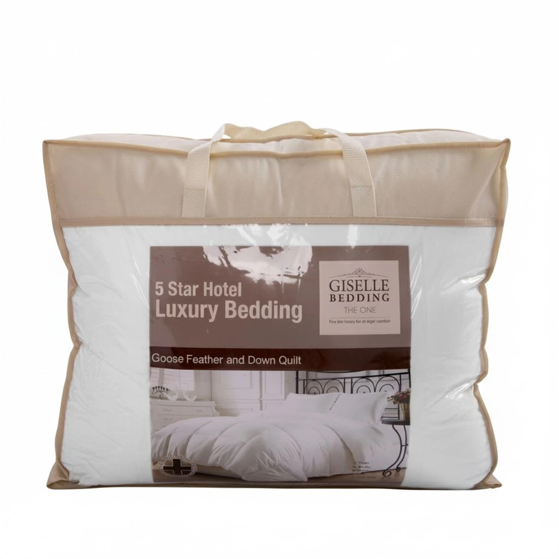 7 Giselle Bedding 700GSM Goose Down Feather Quilt King - King Bed - White, 7 of 8