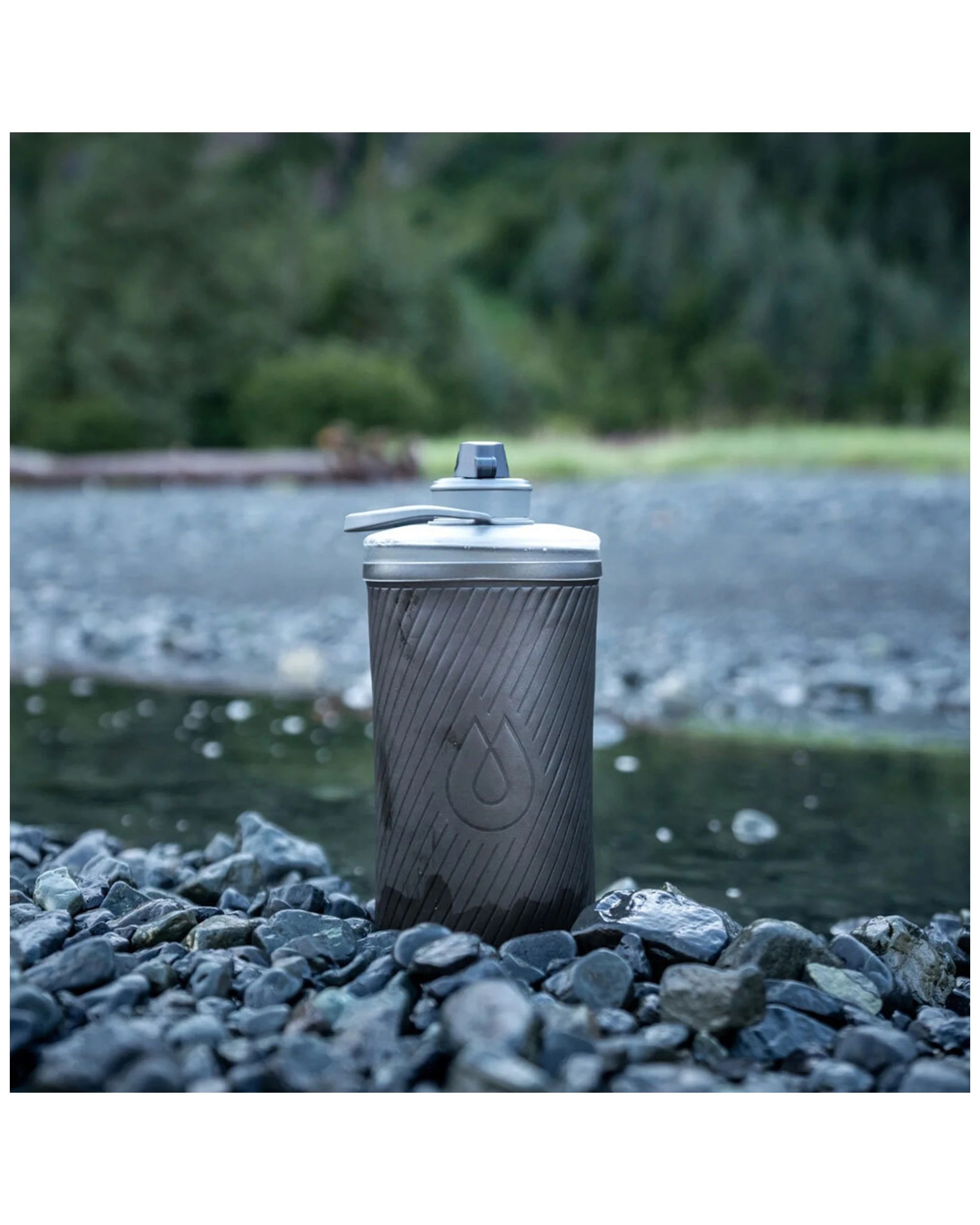 4 Hydrapak 1.5L Flexible Water Drink Bottle High Flow Nozzle Dust Cover Compact - Grey, 4 of 5