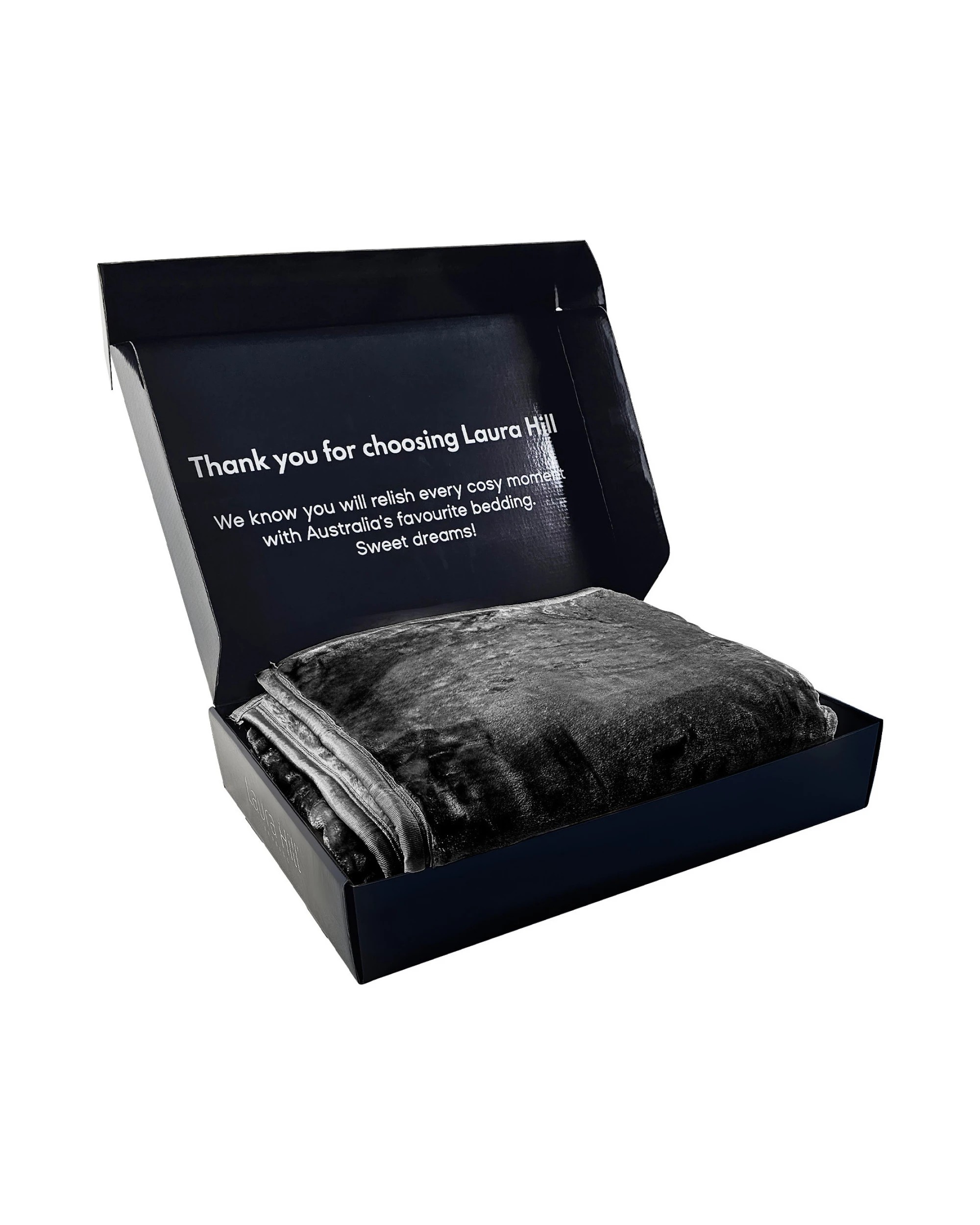 6 Laura Hill 800-gsm Mink Blanket Double-sided Soft Plush Bed Faux Throw Rug Black
 - Queen Bed, 6 of 9