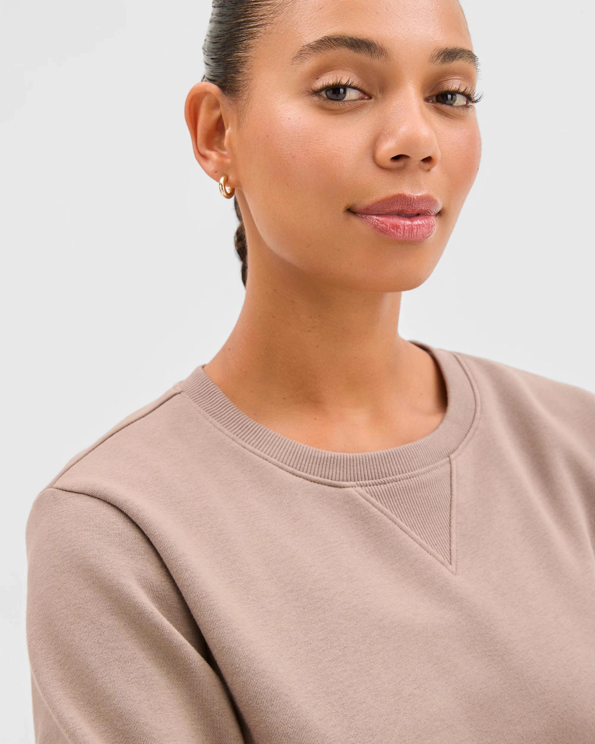 5 Target Active Australian Cotton Blend Fleece Sweat Top MUSHROOM, 5 of 6