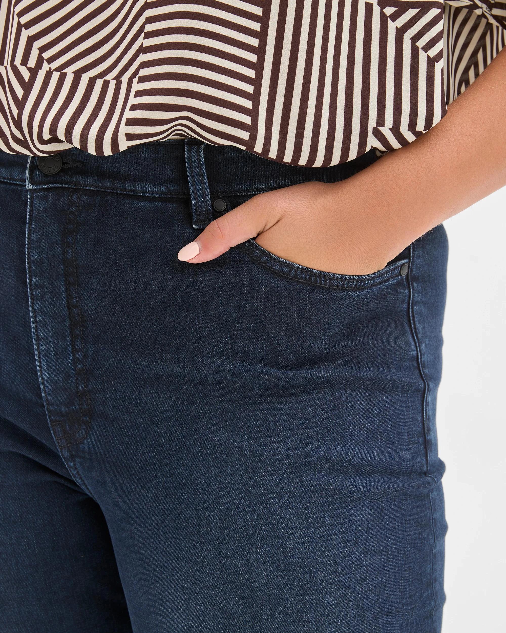 5 Target Curve Plus Size Alexa Denim Full Length Straight Leg Jeans MIDNIGHT, 5 of 6