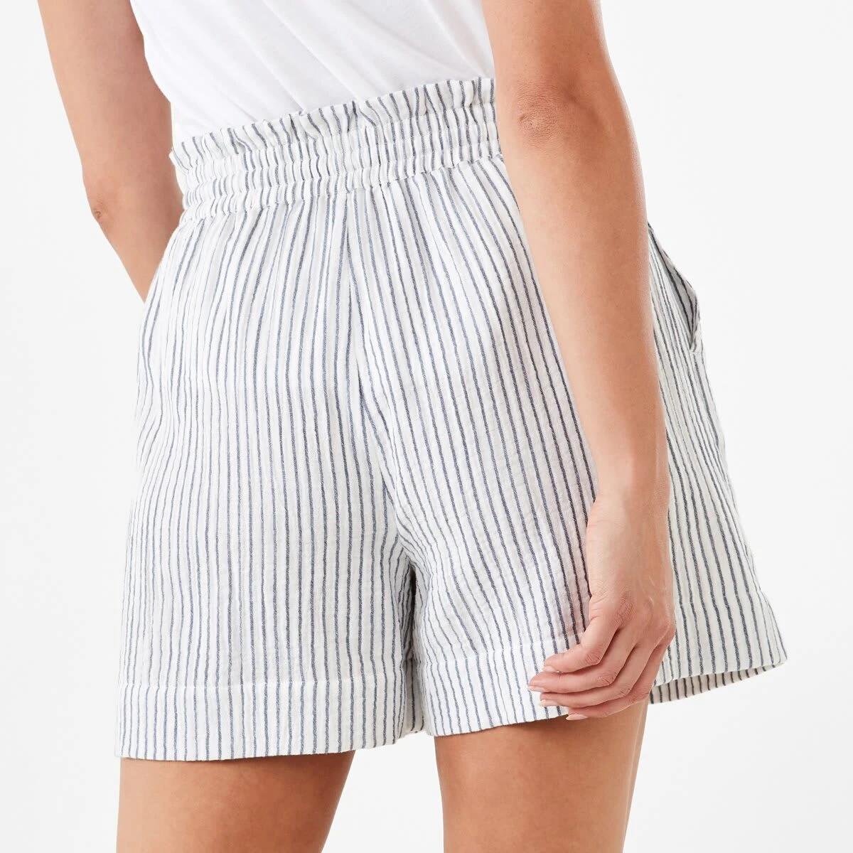 3 Paperbag Double Cloth Shorts Indigo Str, 3 of 7