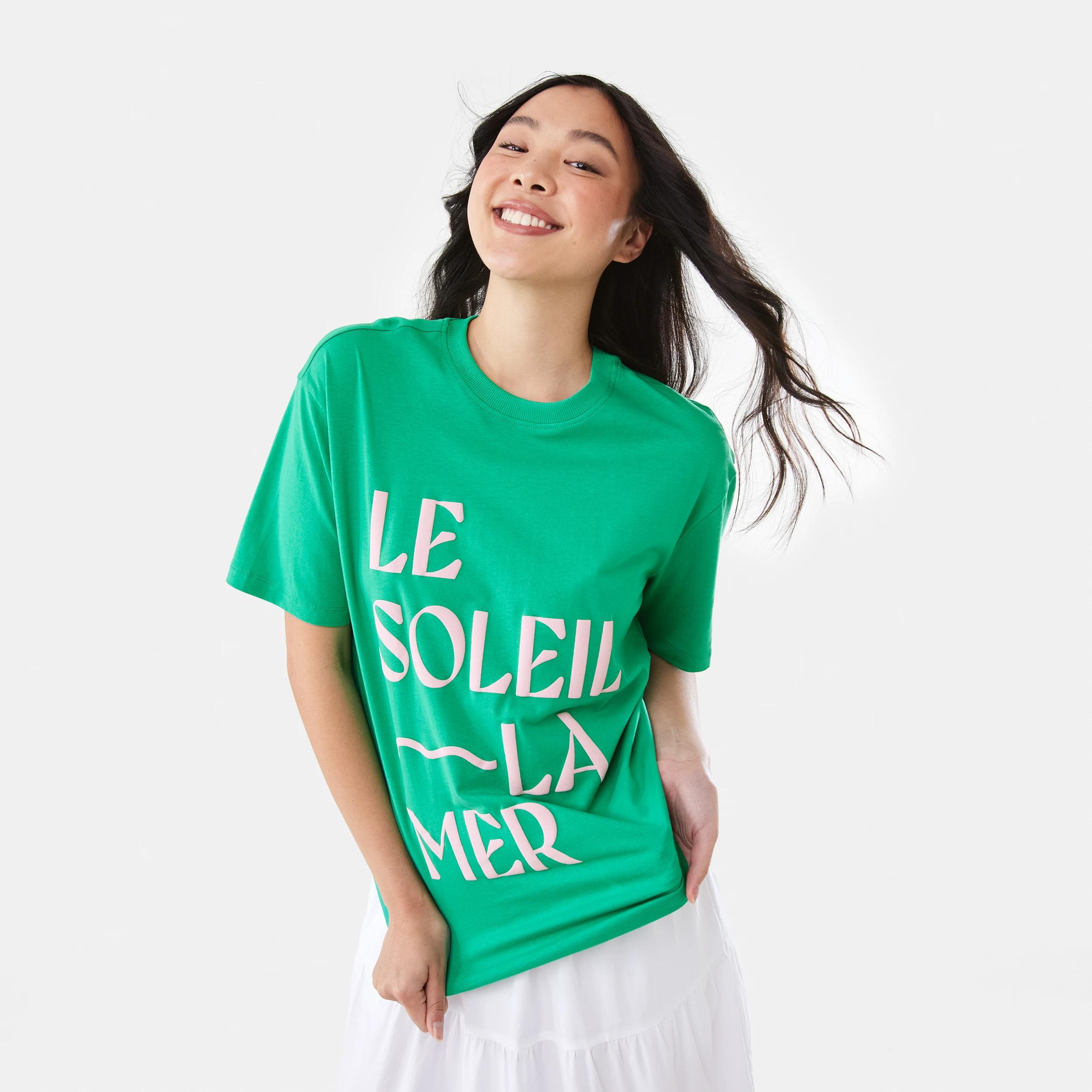 1 Short Sleeve Oversized Boyfriend T-shirt Le Soleil, 1 of 6