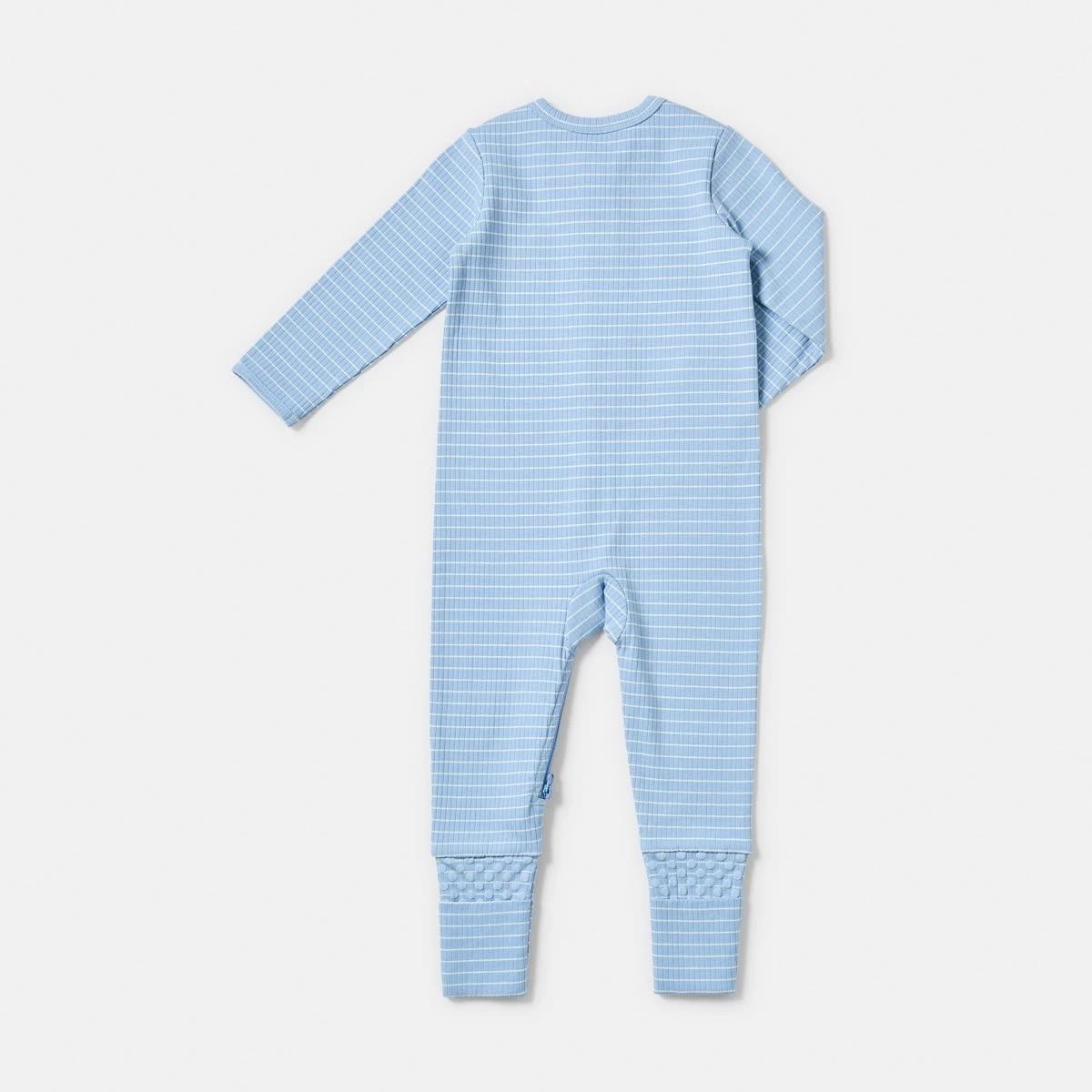 2 Rib Turn Cuff Coverall BLUE STRIPES, 2 of 3