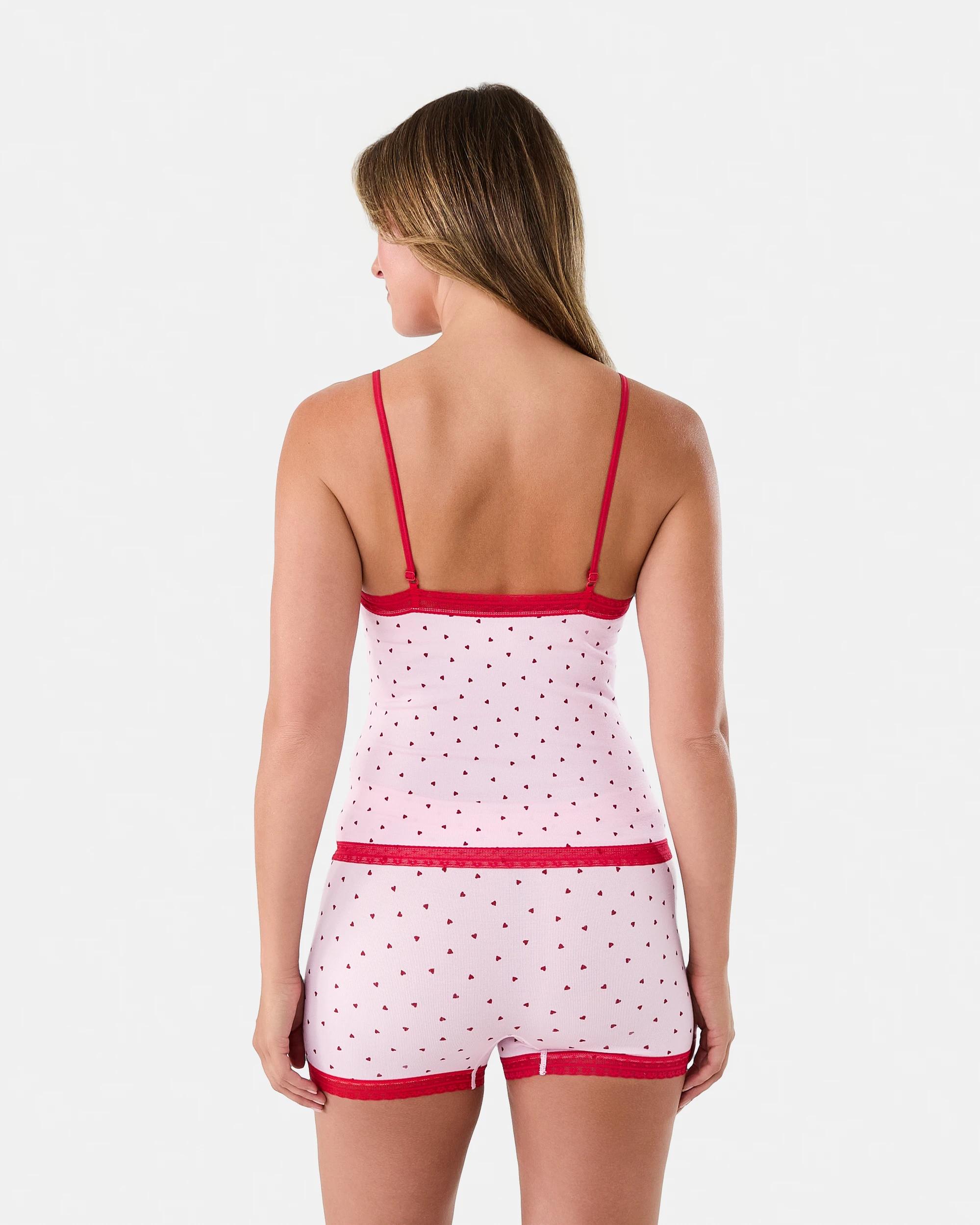 4 Seamfree Cami and Shorts Pyjama Set Pnk Heart, 4 of 11