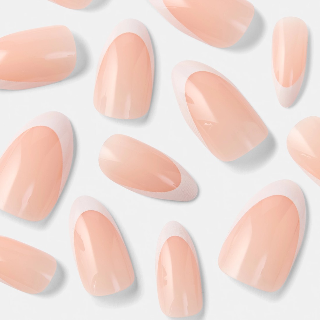 4 OXX Cosmetics 24 Pack Artificial Nails with Adhesive - Stiletto Shape, French Tip, 4 of 5