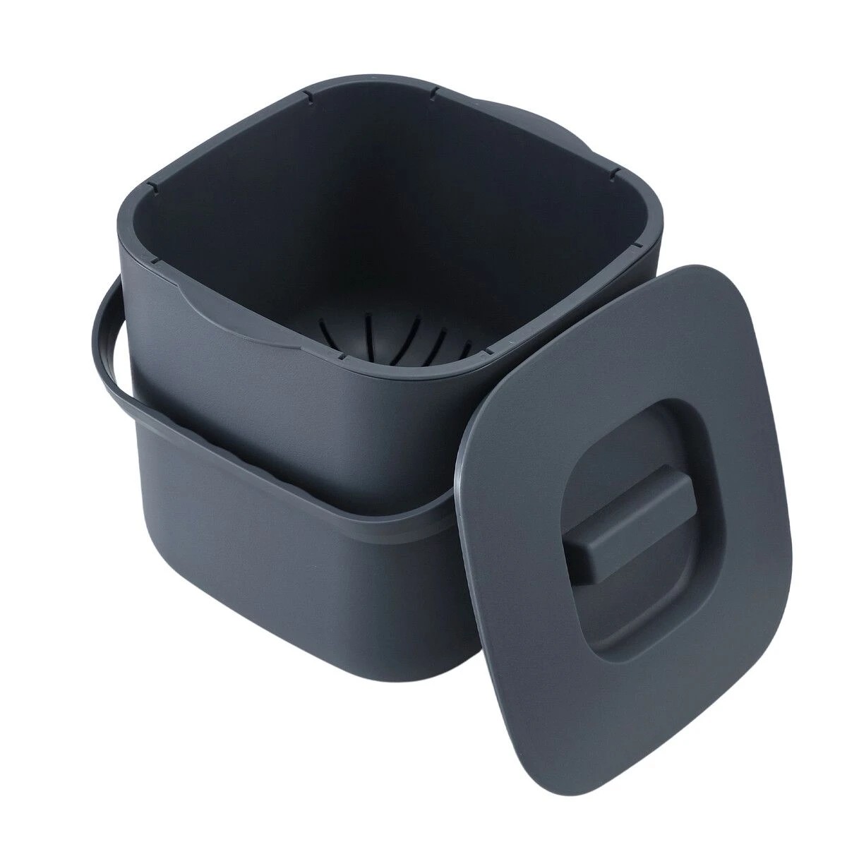 2 LUXSUITE 7L Rubbish Waste Bin Kitchen Trash Compost Dustbin Garbage Can Food Recycling Caddy Countertop Table Organic, 2 of 2