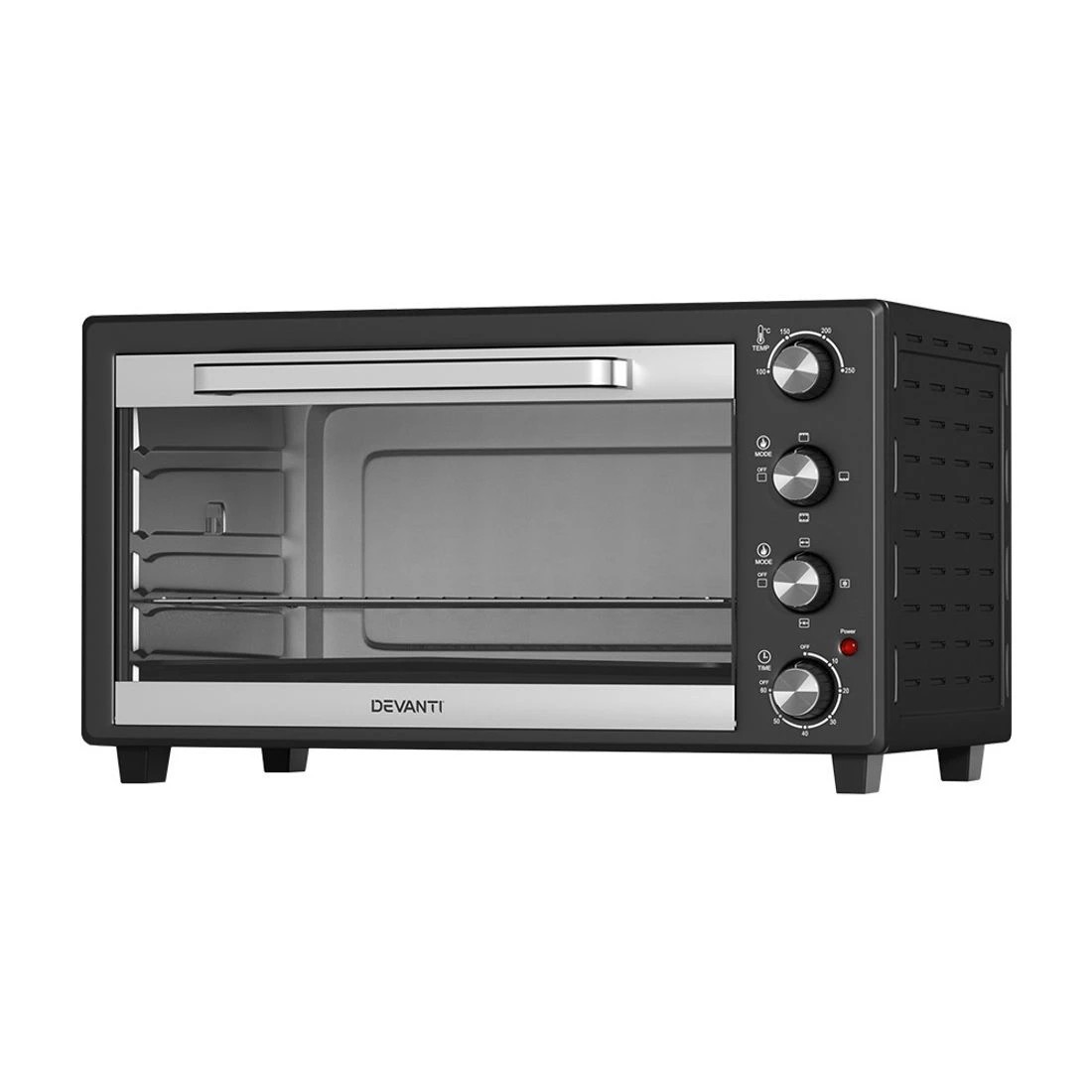 1 Devanti 60L Convection Oven Electric Fryer Ovens 2000W - Black, 1 of 7