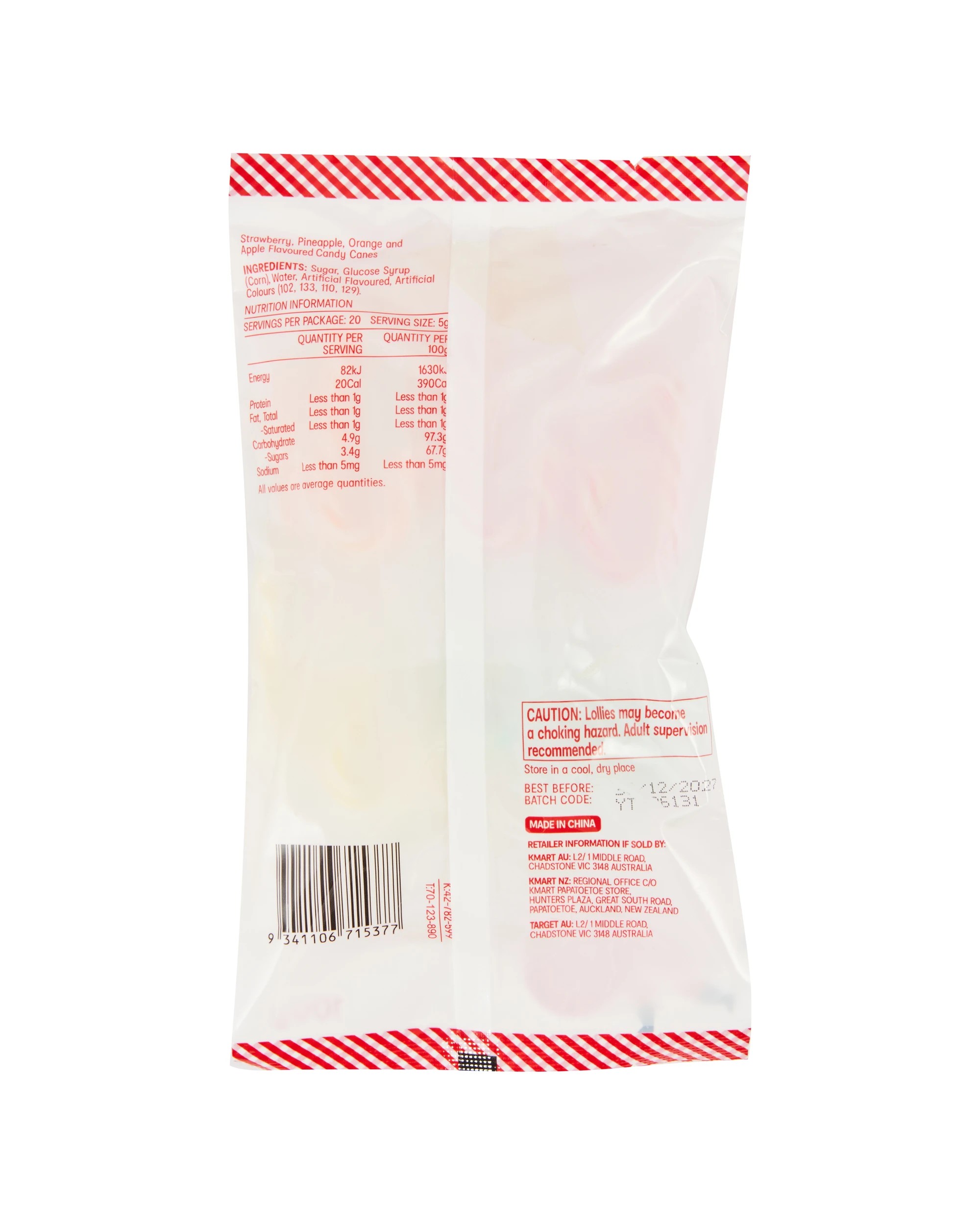 3 20 Pack Mini Candy Cane 100g, 3 of 3