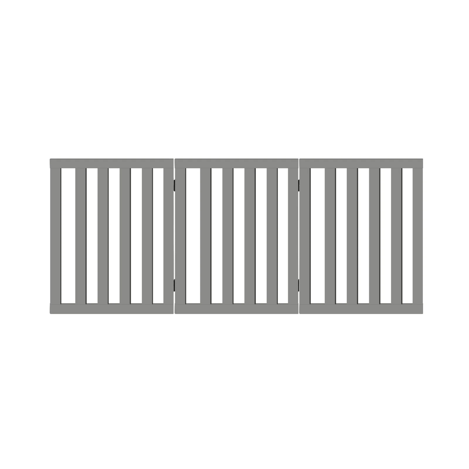 9 Alopet Wooden Pet Gate Dog Fence Safety Stair Barrier Security Door 3-Panel - Grey, 9 of 10