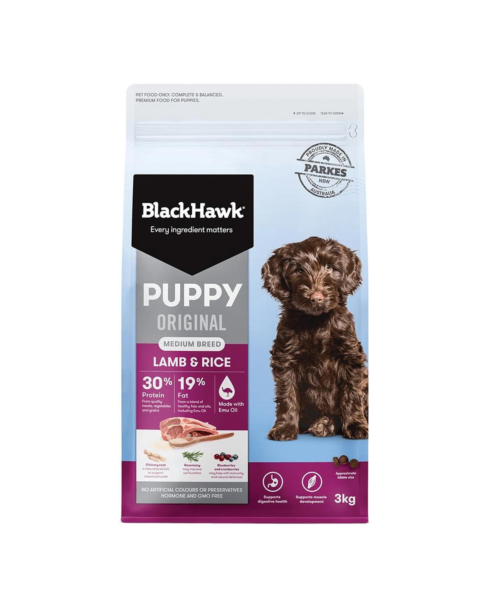 1 Black Hawk Puppy Medium Breed Holistic Dog Food Lamb & Rice 20kg, 1 of 4