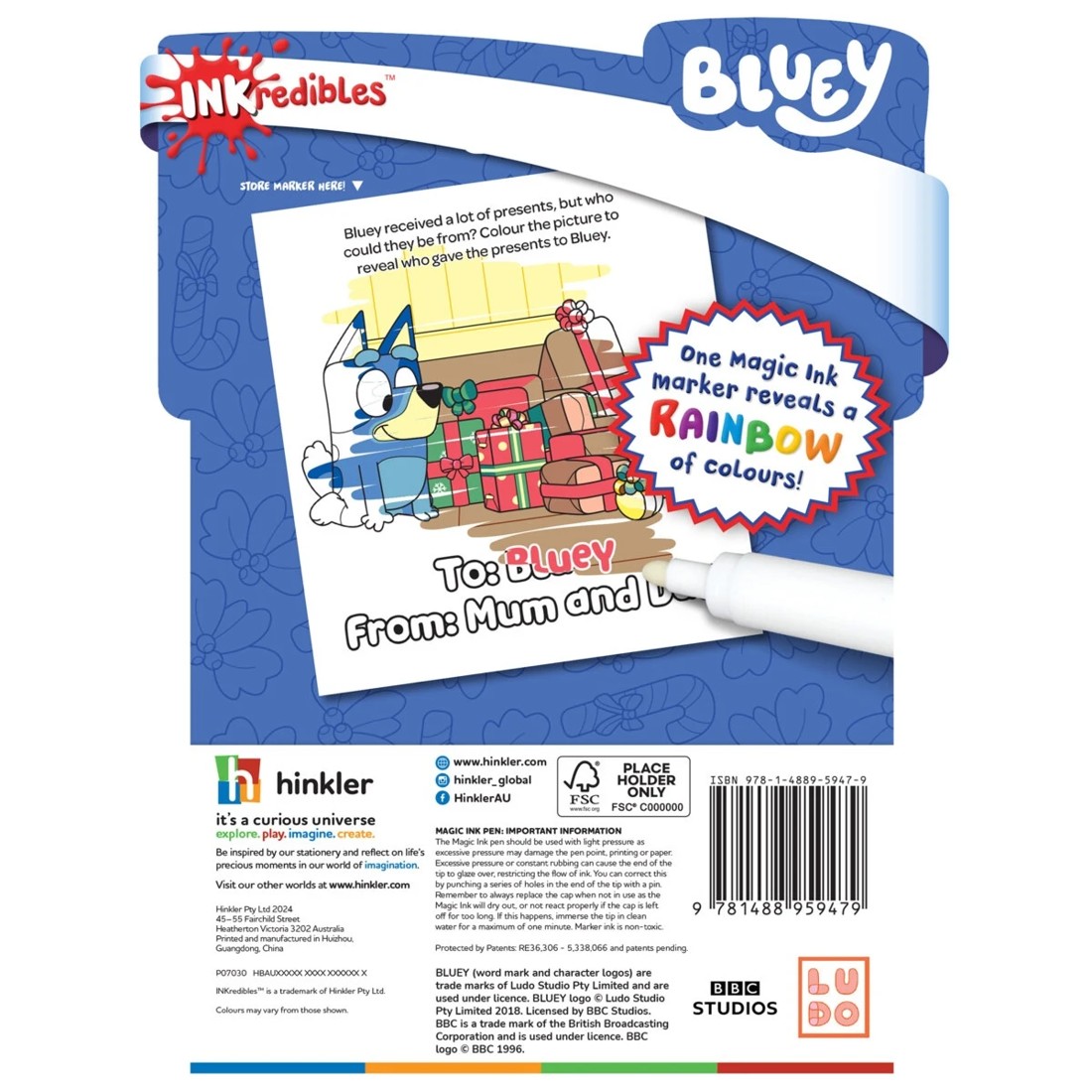 2 INKredibles Bluey Mess Free Magic Ink Pictures! - Book, 2 of 5