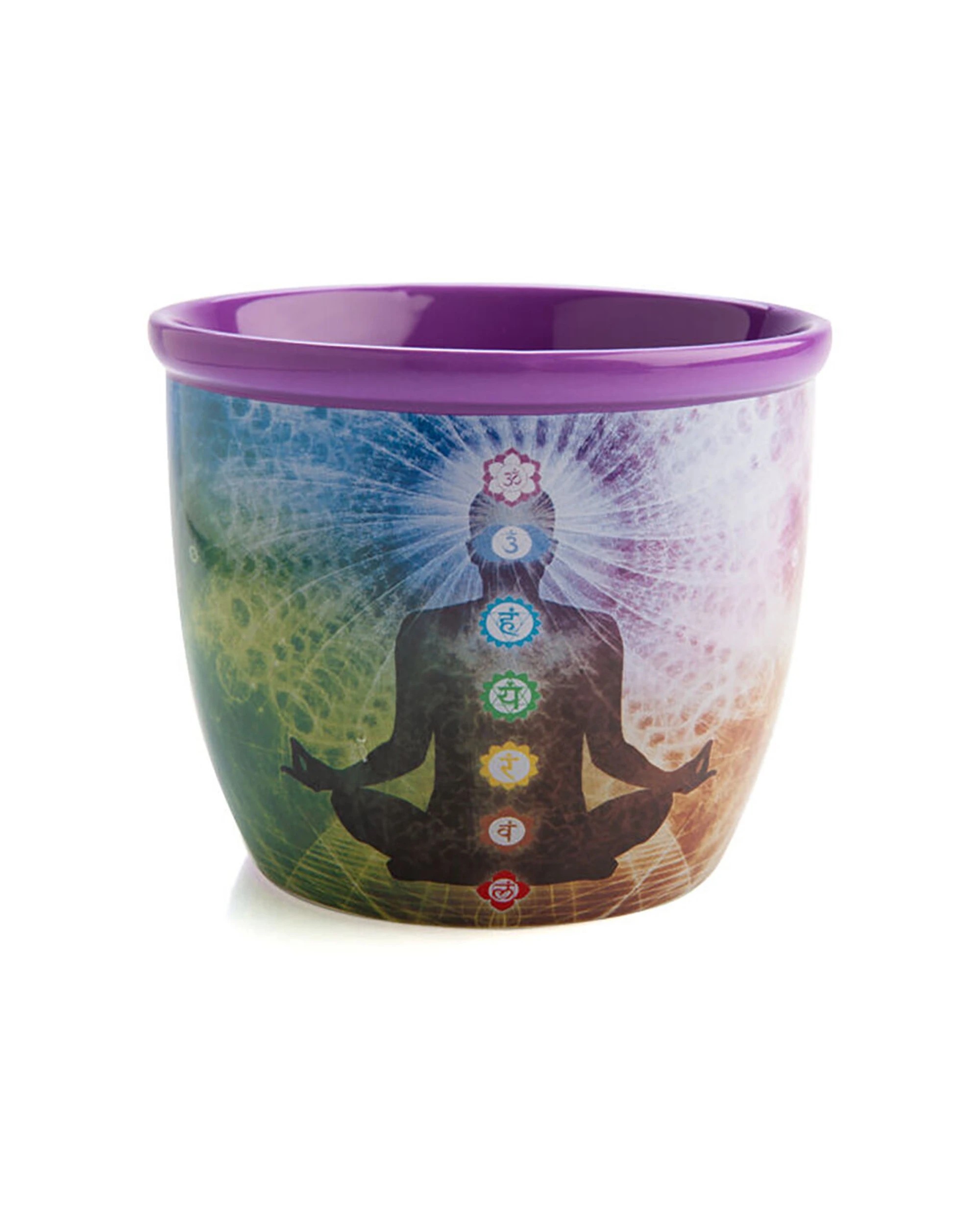 3 MDI Smudge Bowl Sage & Incense Burner Ceramic Chakra 12.5x10.5cm - Purple, 3 of 5