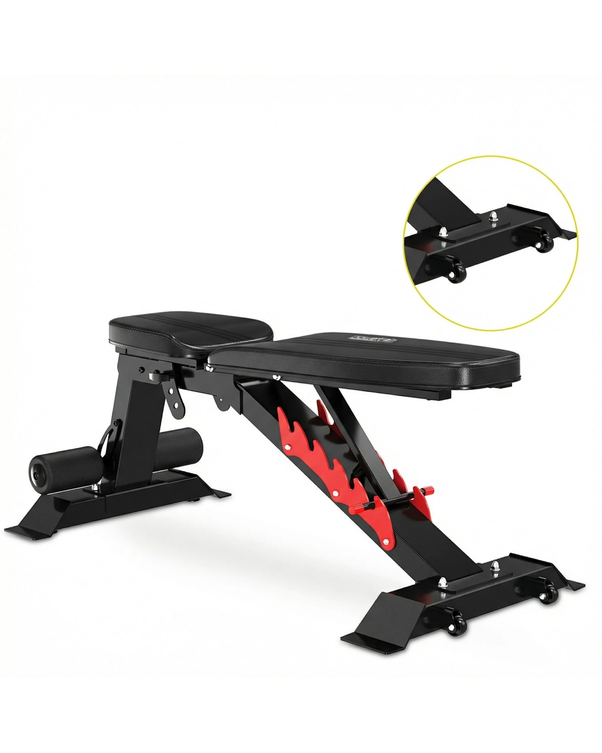 9 Powertrain 80KG Adjustable Dumbbell Set with Heavy Duty FID Bench - Black, 9 of 9