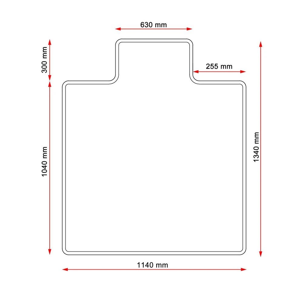 3 Chair Mat 1140x1340 Keyshape Suits 6mm Carpet, 3 of 5