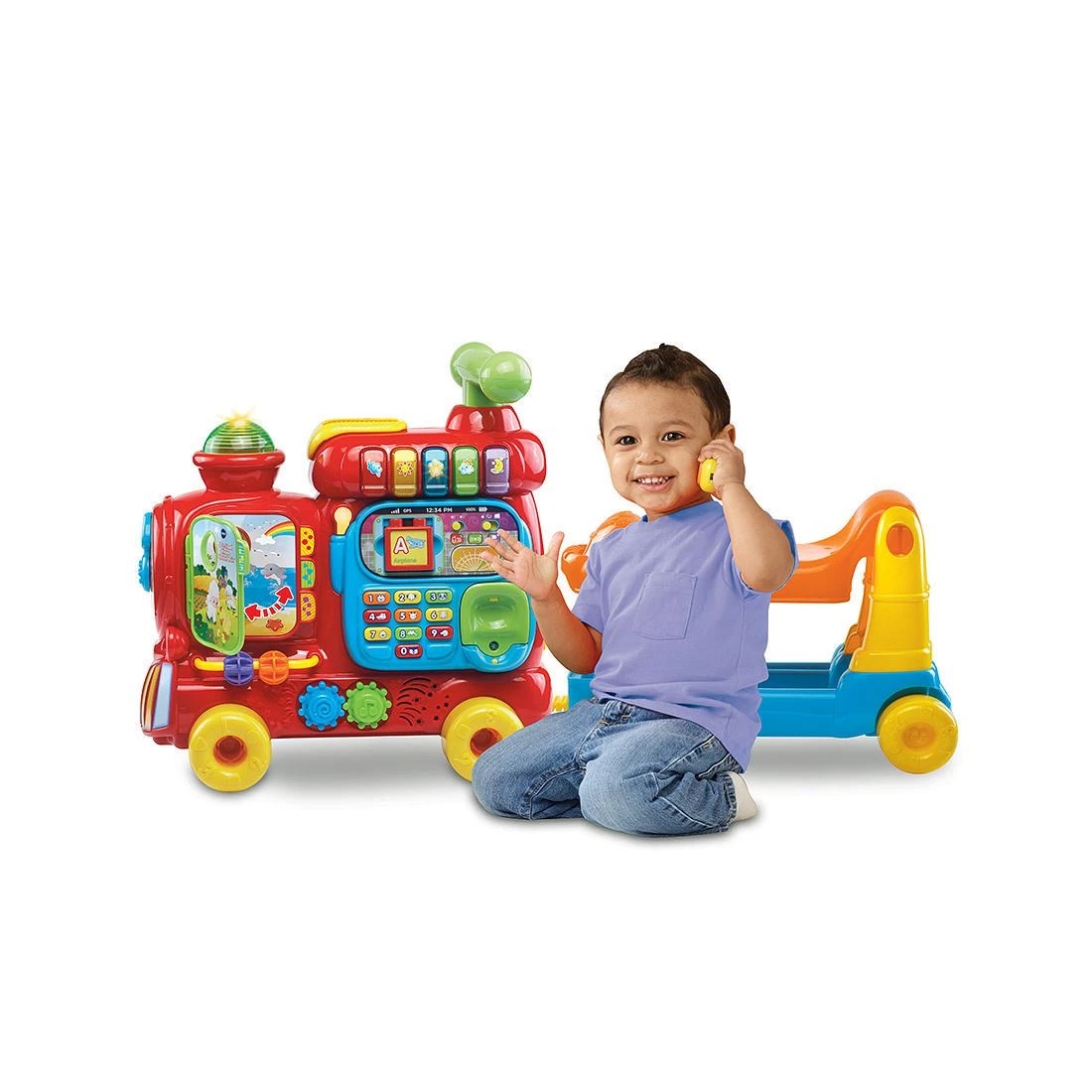 3 VTech Baby Push And Ride Alphabet Train - Red, 3 of 4