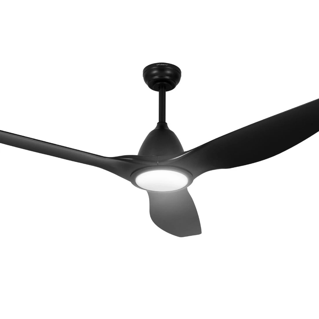 3 Devanti 64 Inch Ceiling Fan DC Motor w/Light w/Remote - Black, 3 of 6