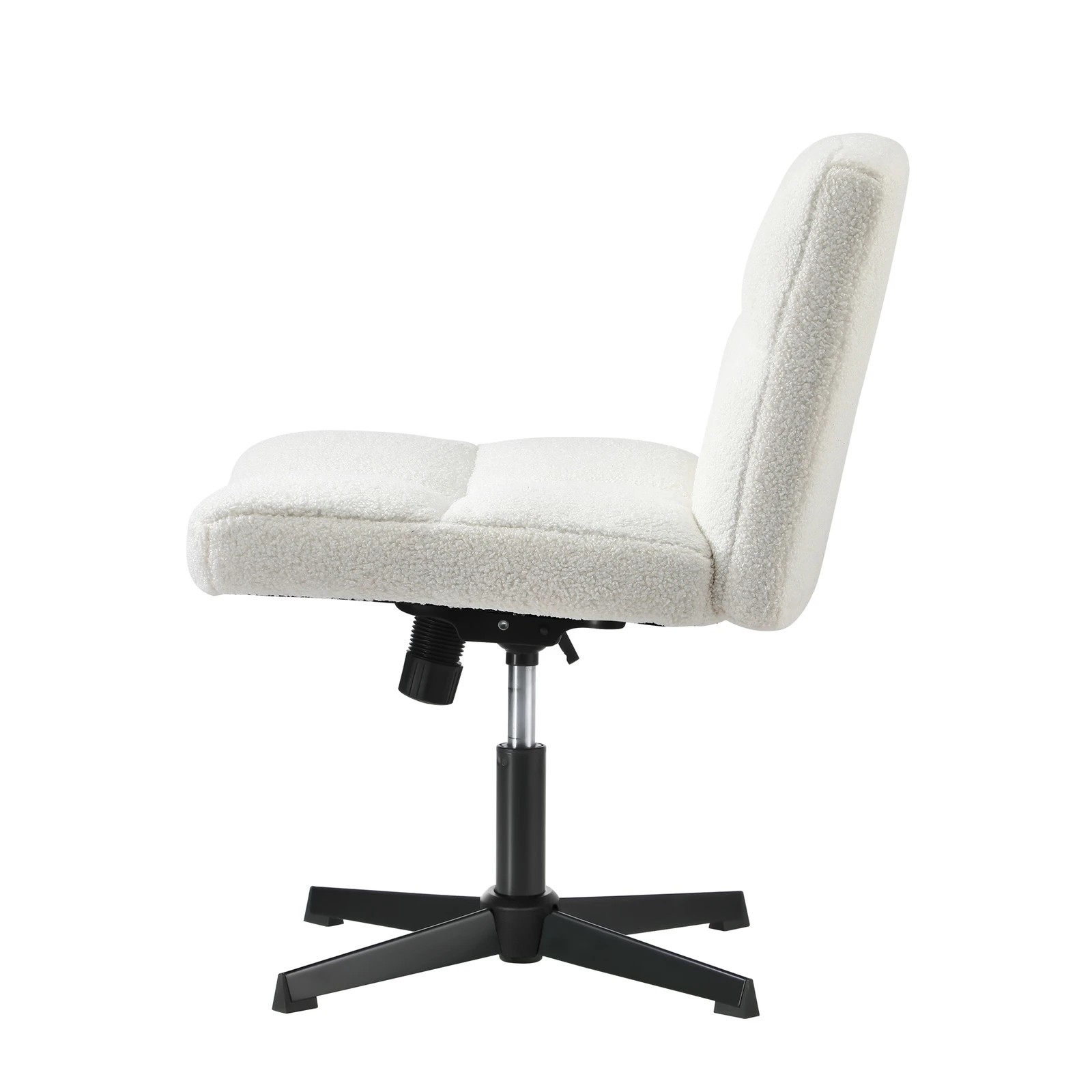 8 Oikiture Armless Office Desk Chair Boucle
 - White, 8 of 10