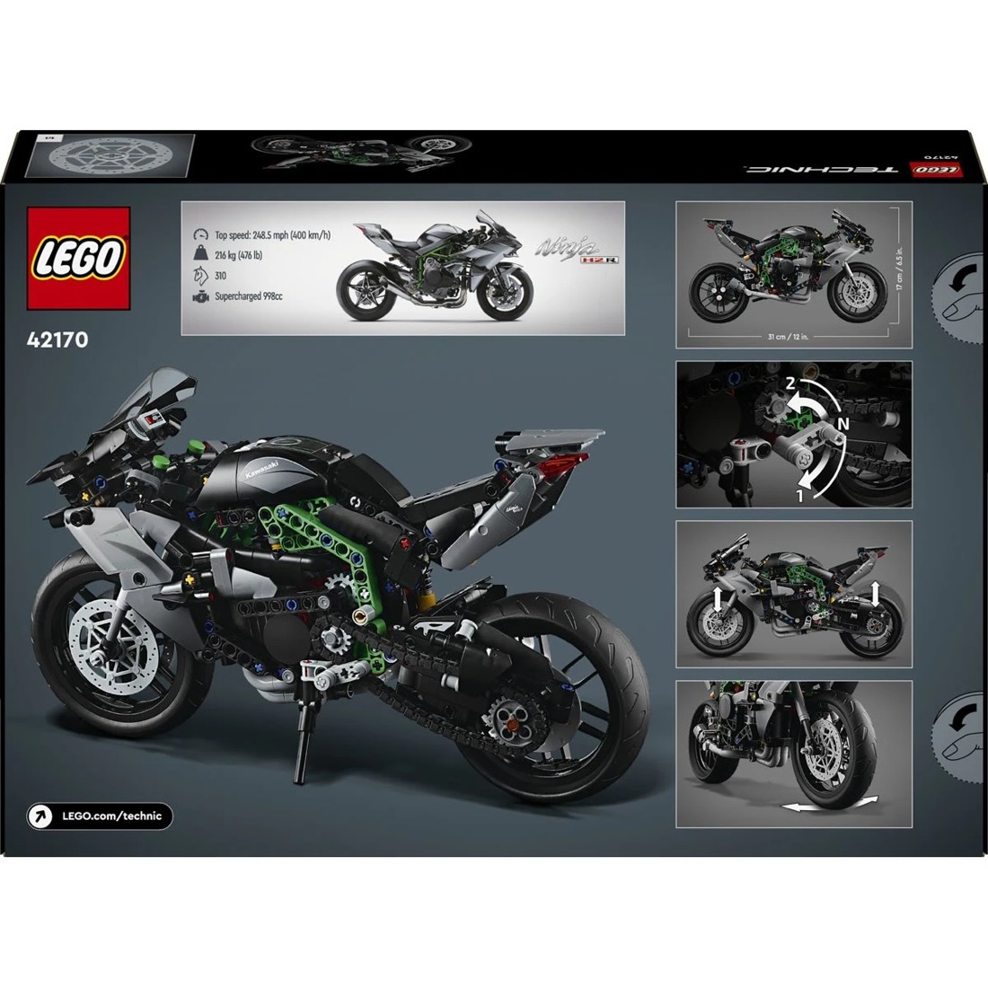 10 LEGO Technic Kawasaki Ninja H2R Motorcycle 42170, 10 of 10