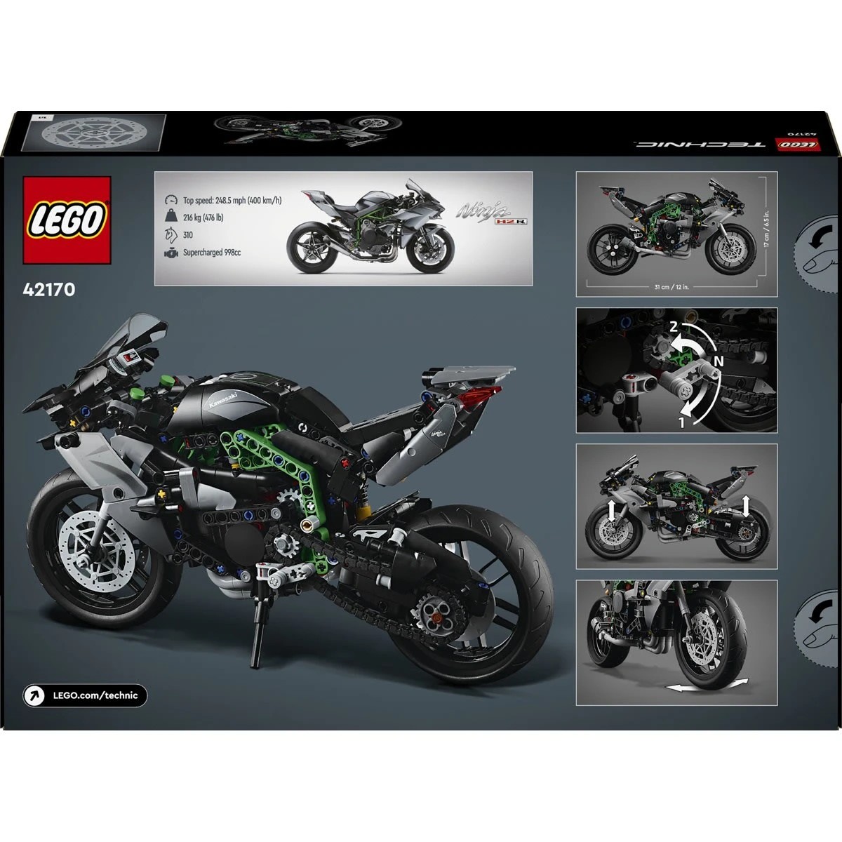 10 LEGO Technic Kawasaki Ninja H2R Motorcycle 42170, 10 of 10