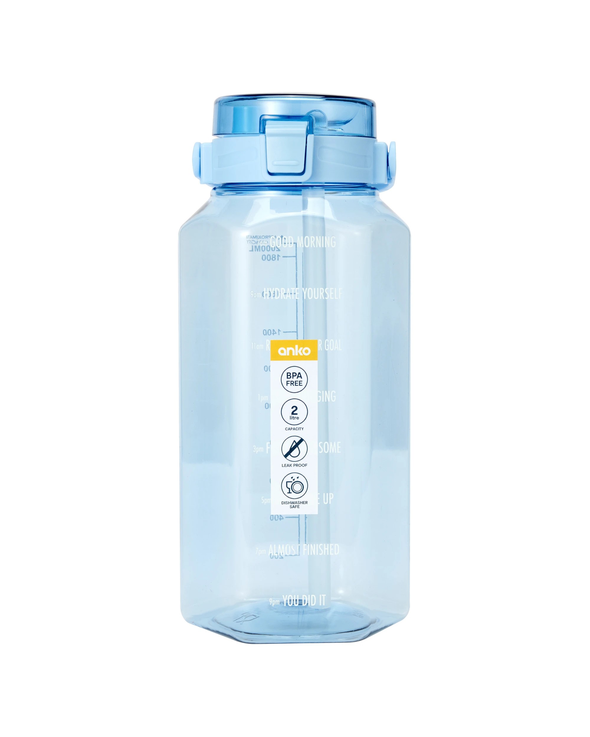 6 2L Blue Dual Intake Drink Bottle, 6 of 6